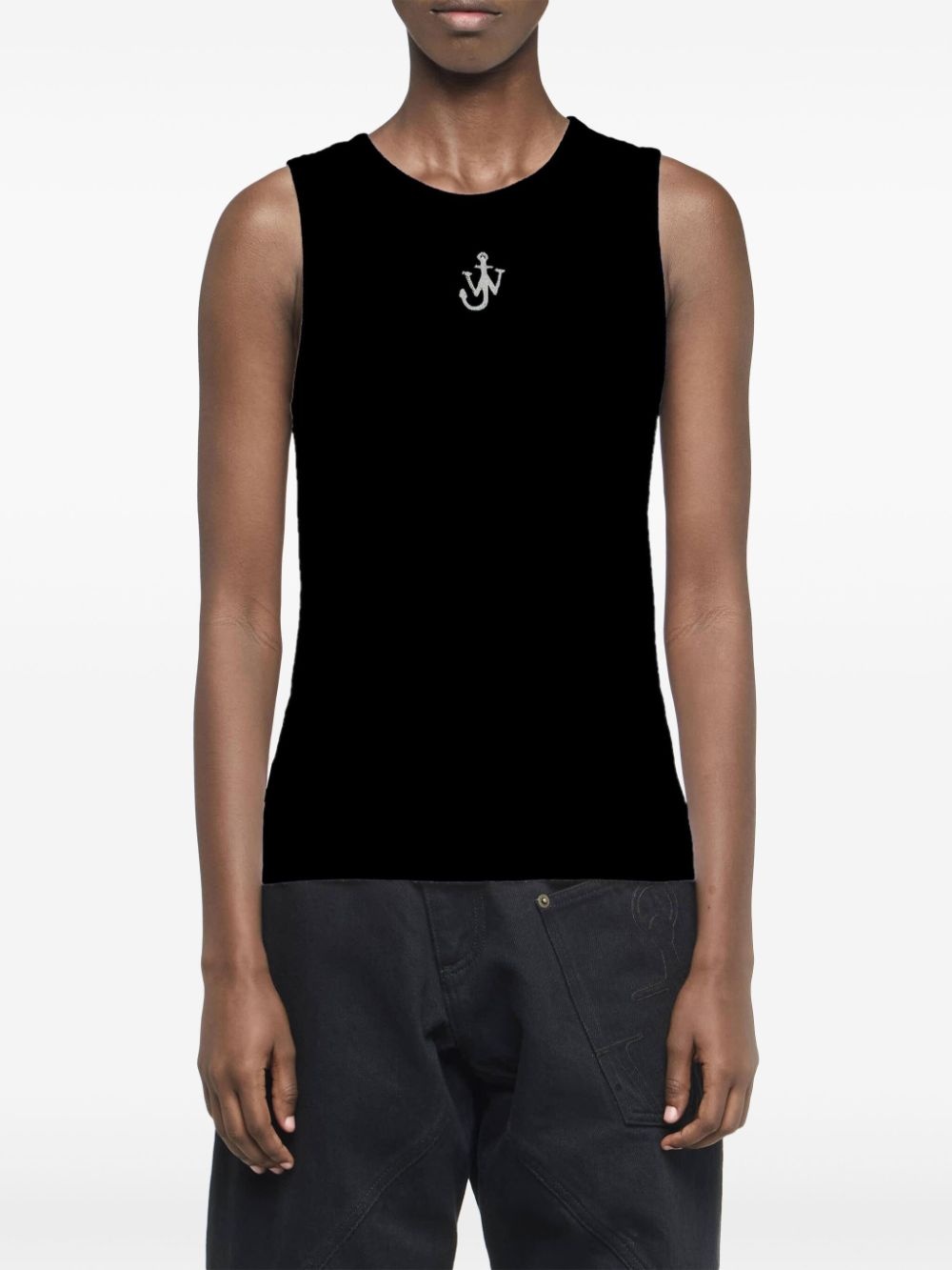 Anchor-embroidered top - 3
