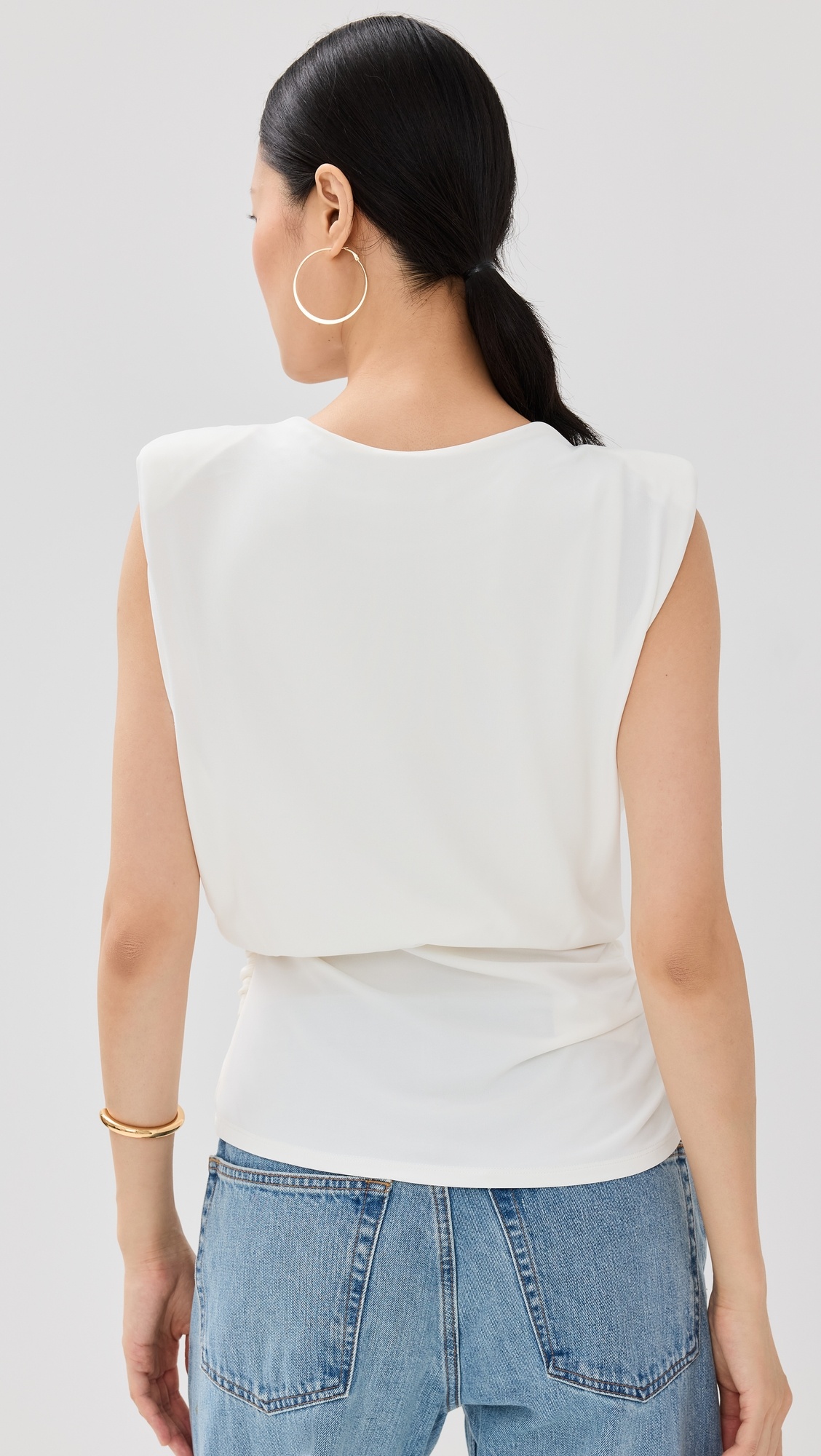 Daton Sleeveless Draped Top - 2