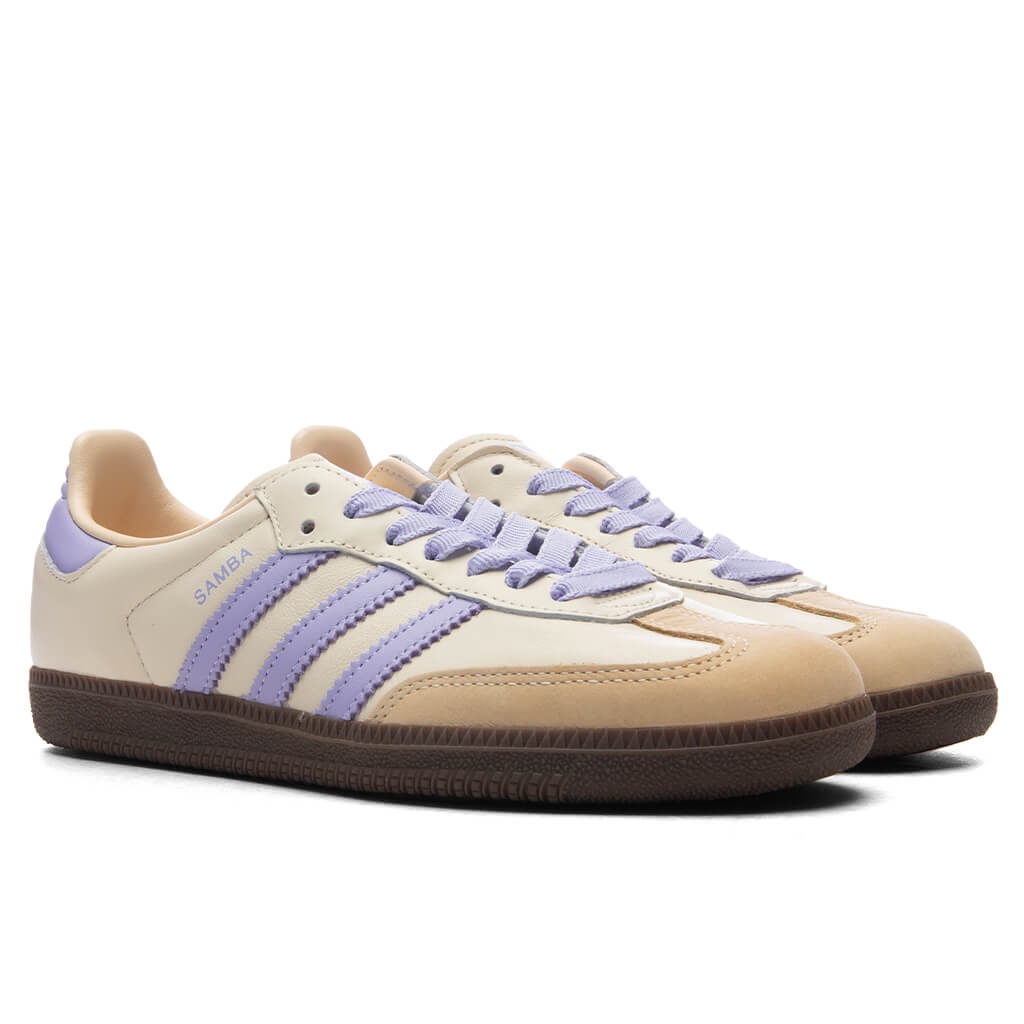 WOMEN'S SAMBA OG - CREAM WHITE/VIOLET TONE/SAND STRATA - 2