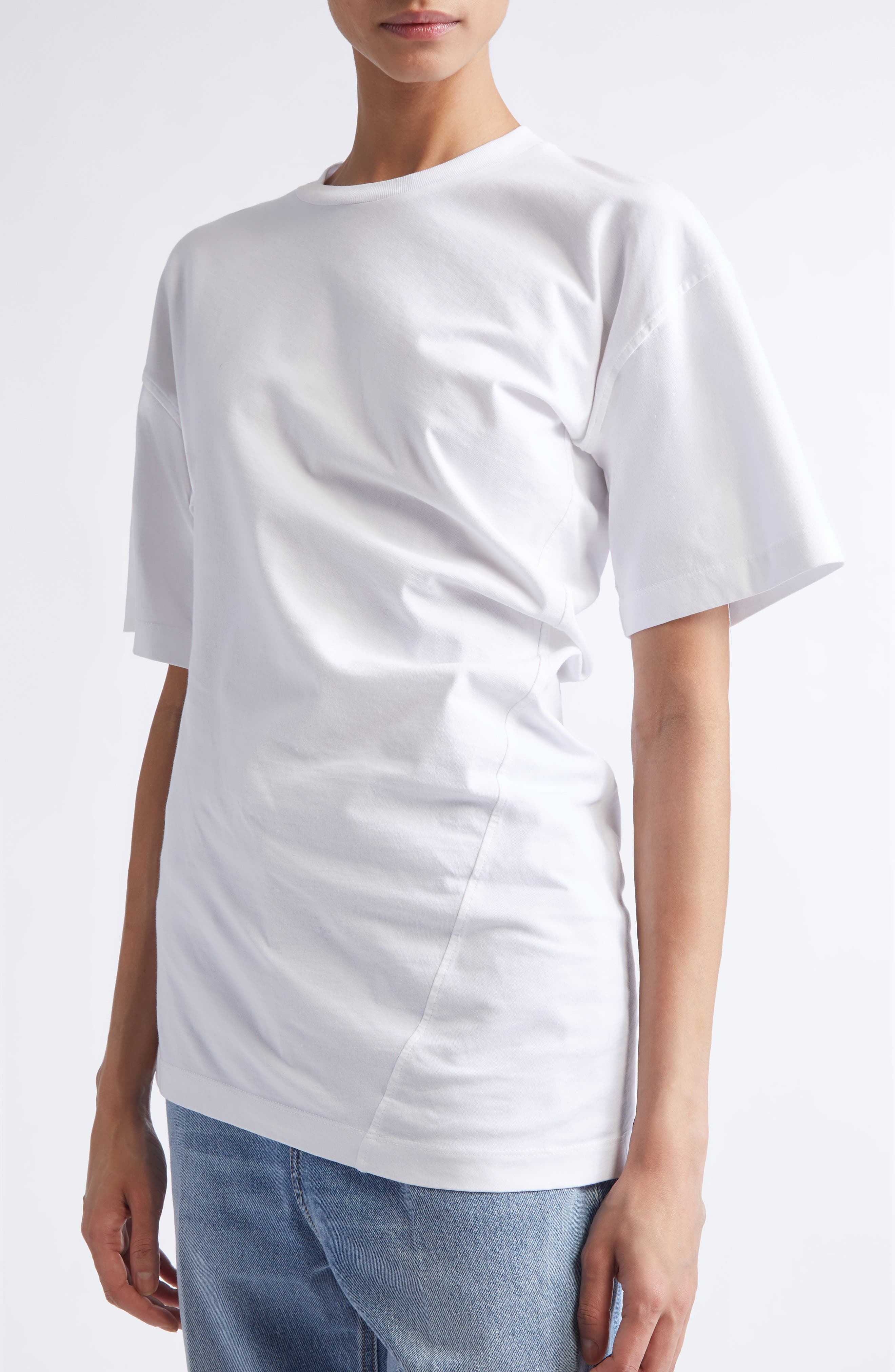 TOTEME Twisted Organic Cotton T-Shirt in Off White at Nordstrom - 5