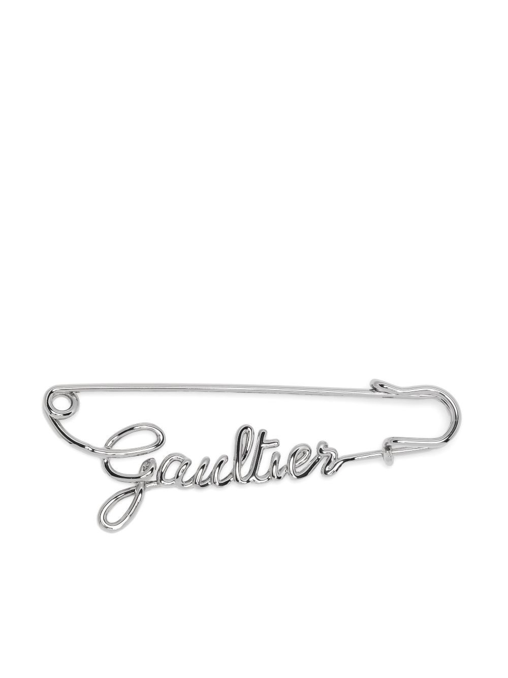 logo-embellished safety pin - 1