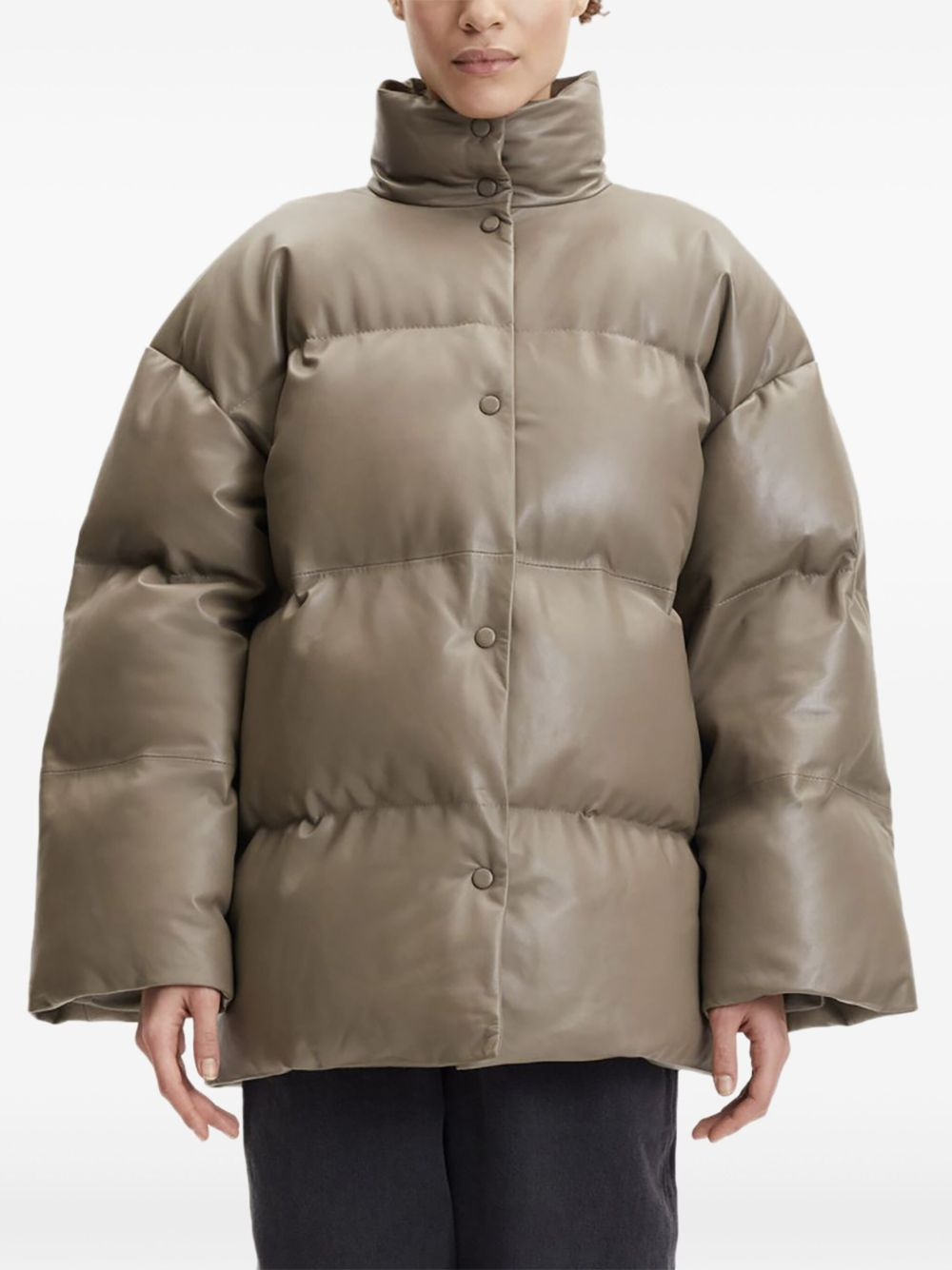 quilted leather jacket - 3