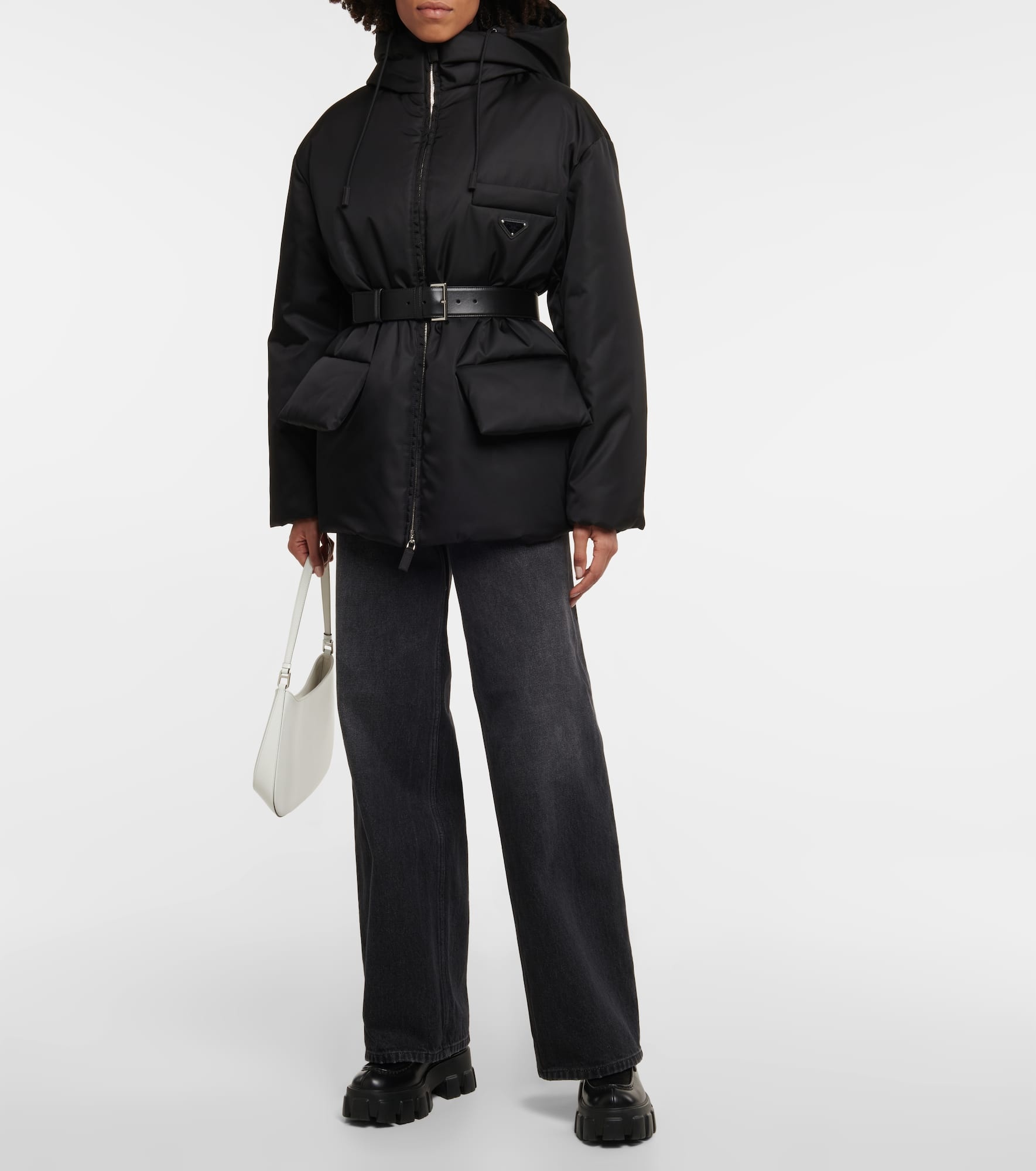 Re-Nylon gabardine down jacket - 2