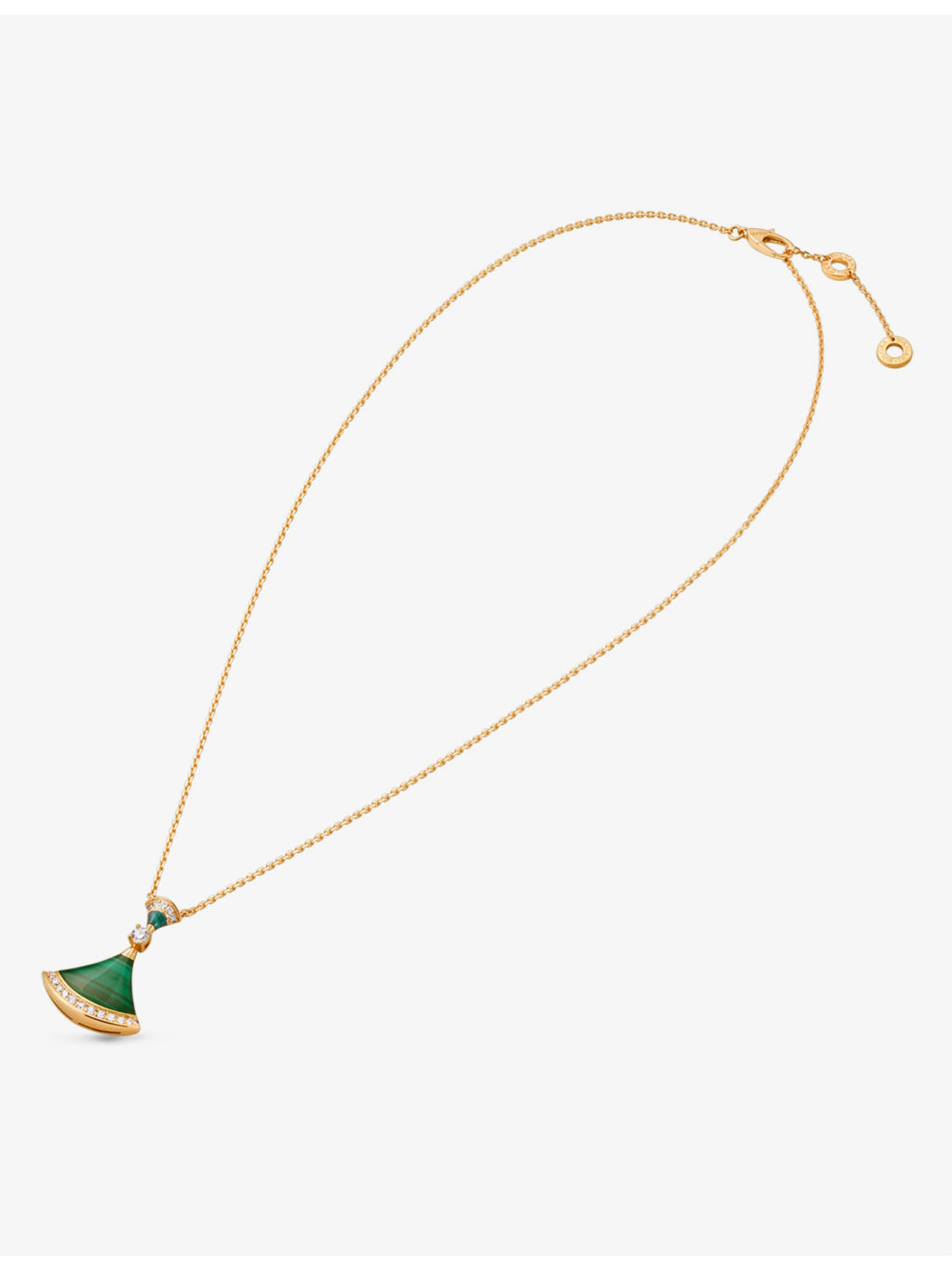 Divas' Dream 18ct rose-gold, 0.28 brilliant-cut diamond and malachite pendant necklace - 2