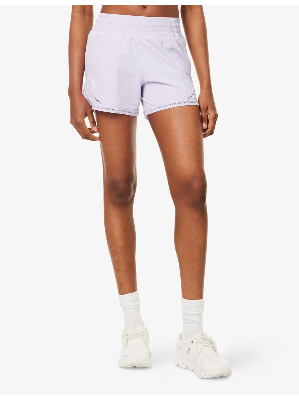 Hotty Hot 4in Lace-Trim Stretch-Woven Shorts - 3
