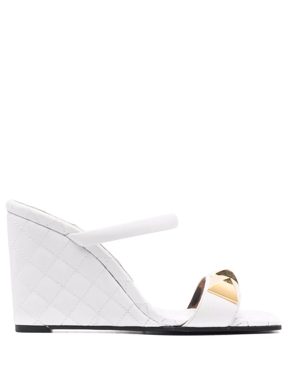 Matelasse leather wedges - 1