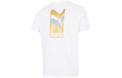 PUMA PUMA Alphabet Printing Casual Sports Short Sleeve White 847651-02 outlook
