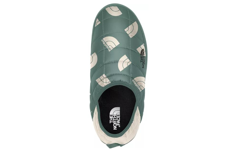 (WMNS) THE NORTH FACE Thermoball Traction Mule V 'Dark Sage Next Gen Logo Print Gardenia White' A3V1 - 3