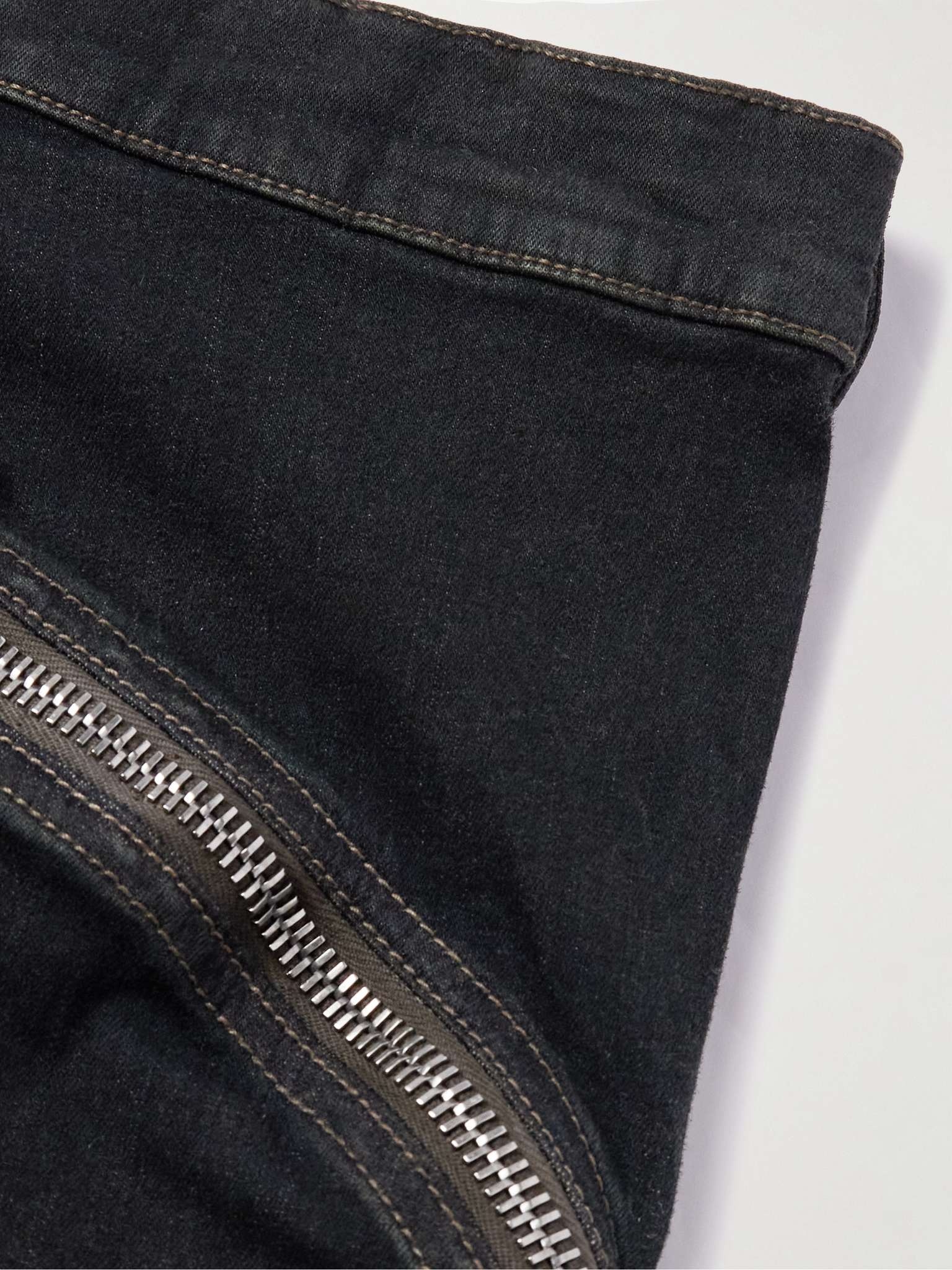 Bolan Banana Slim-Fit Flared Zip-Embellished Jeans - 5