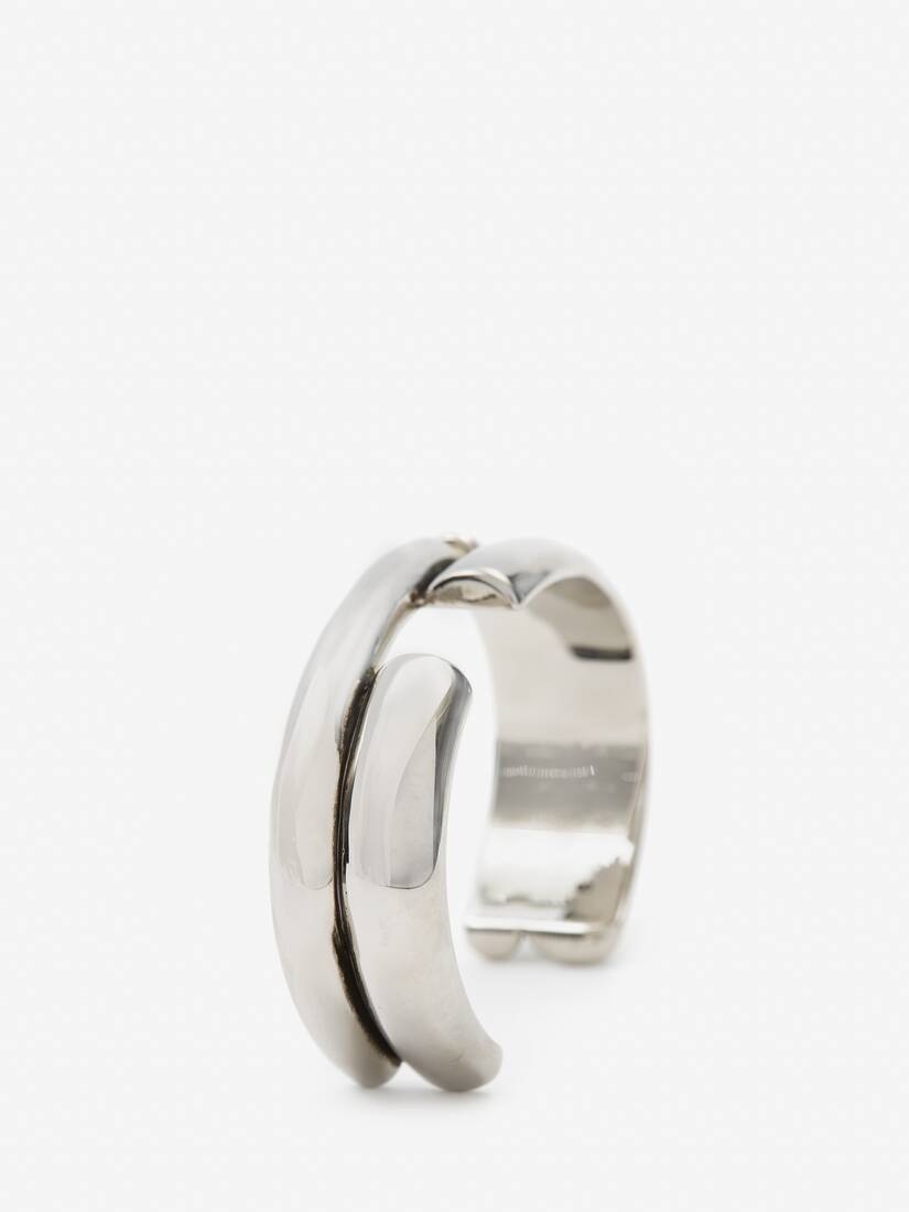 Men's Broken Cuff in Antique Silver - 2