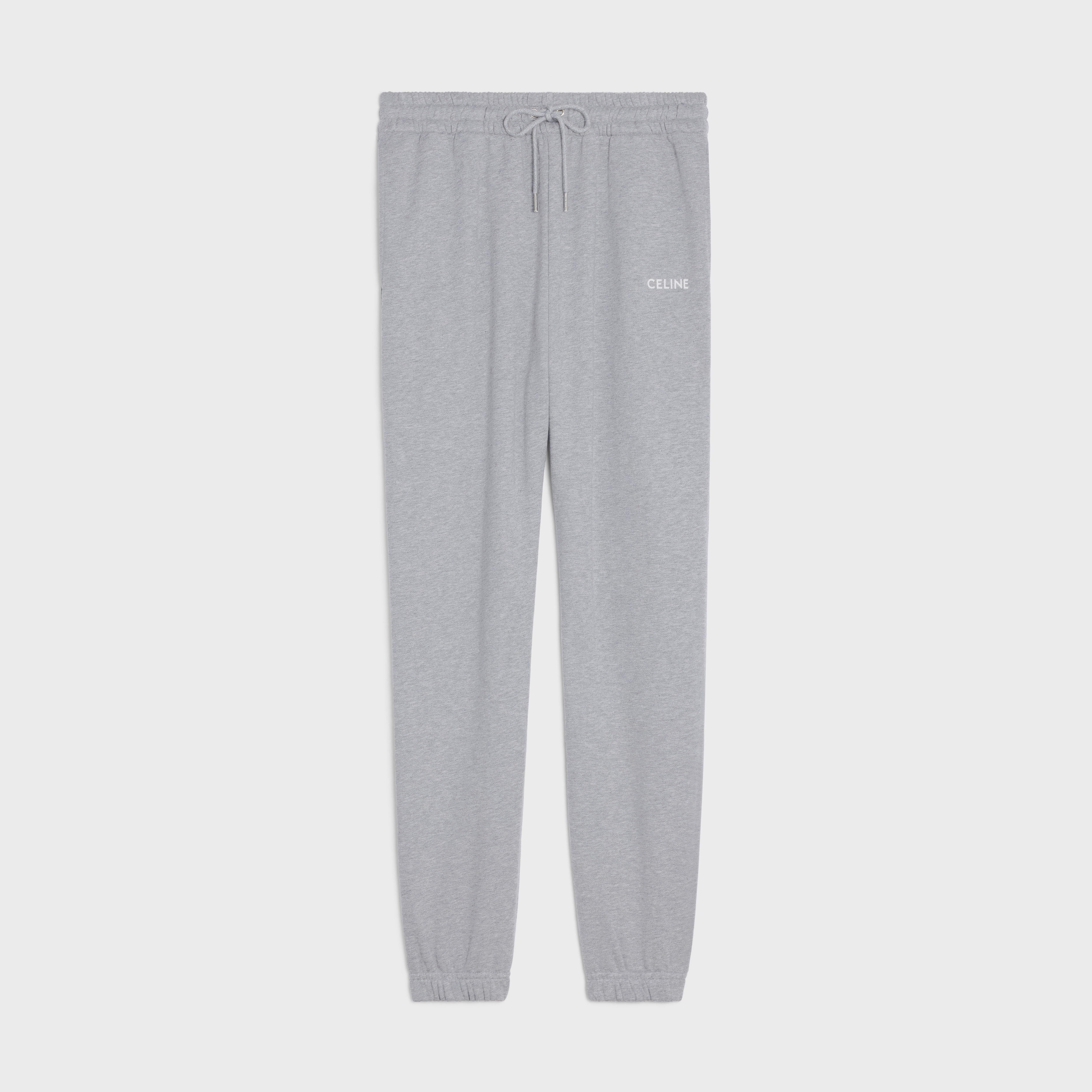 CELINE COTTON FLEECE JOGGERS WITH EMBROIDERY - 1