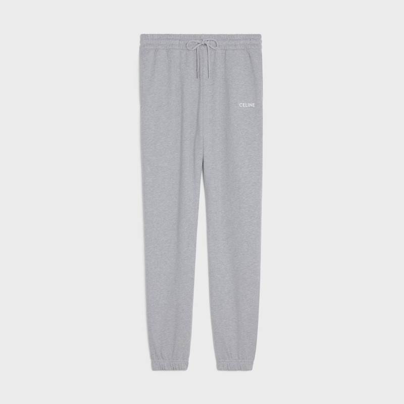 CELINE COTTON FLEECE JOGGERS WITH EMBROIDERY 1