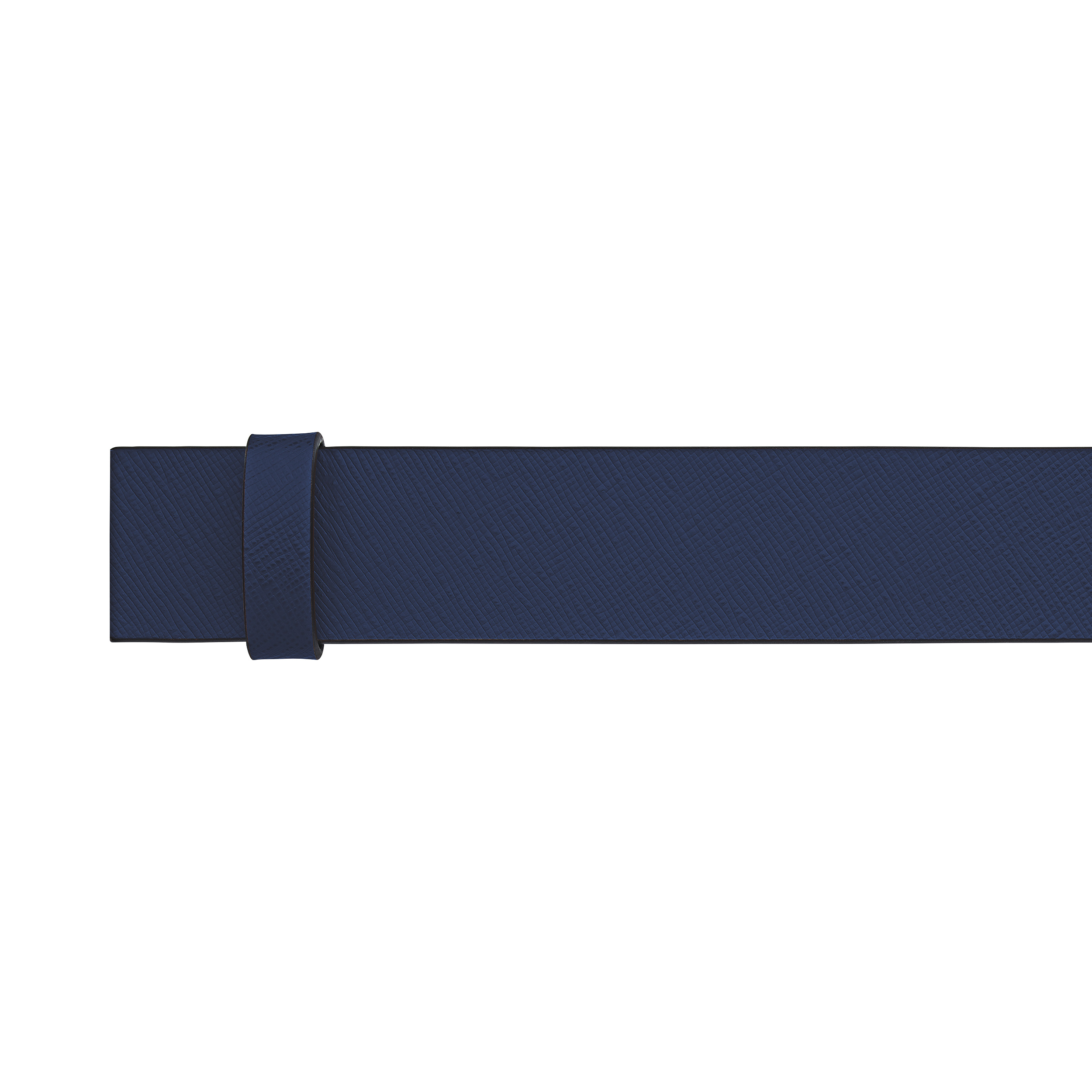 SAFFIANO PRINTED INK BLUE/BLACK 35MM REVERSIBLE LEATHER STRAP - 2