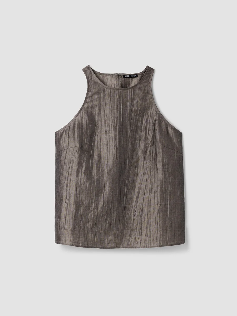 Linen Sheen Halter Neck Top - 1