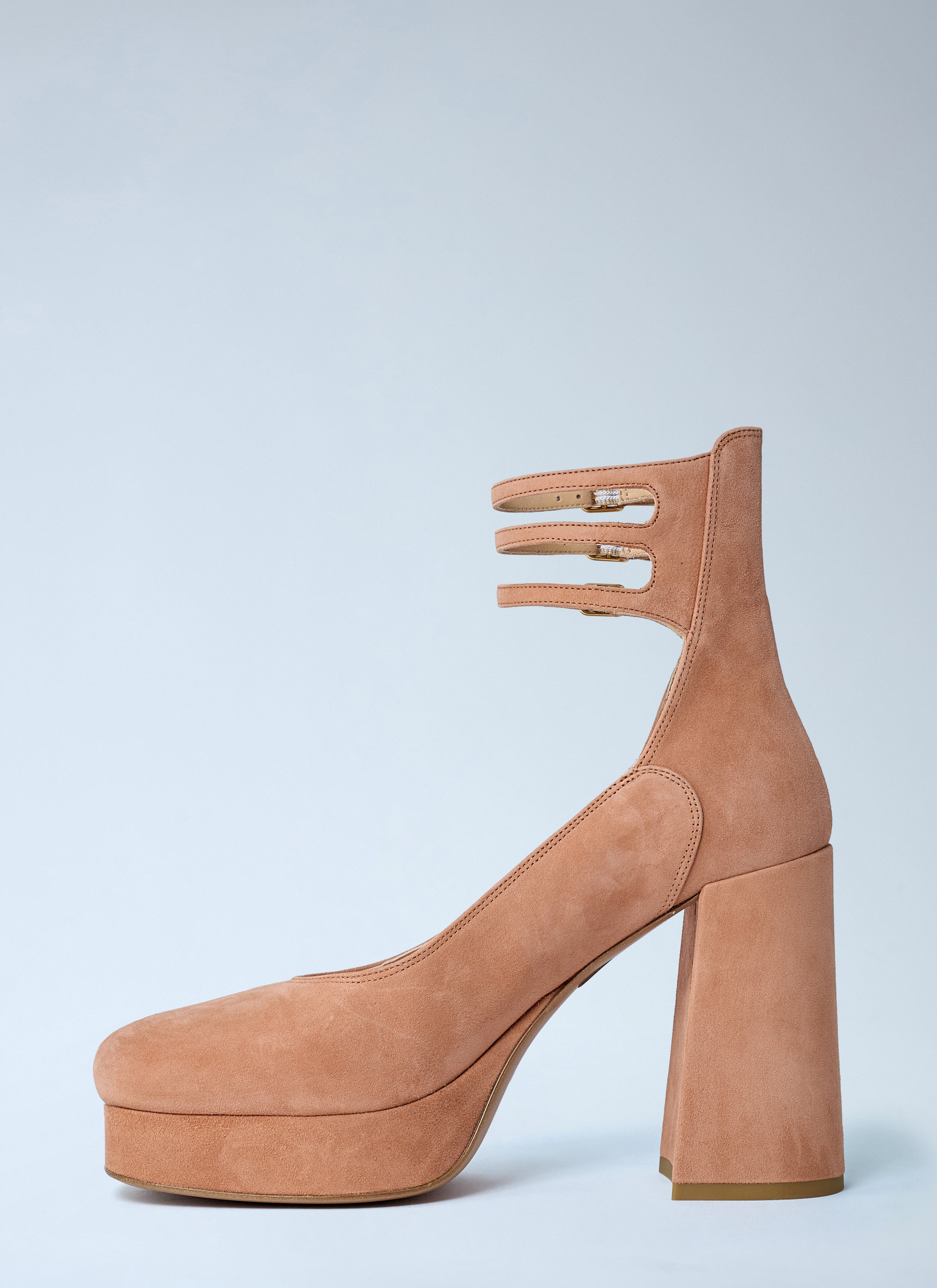Chloé Women Loti Suede Platform Pumps - 4