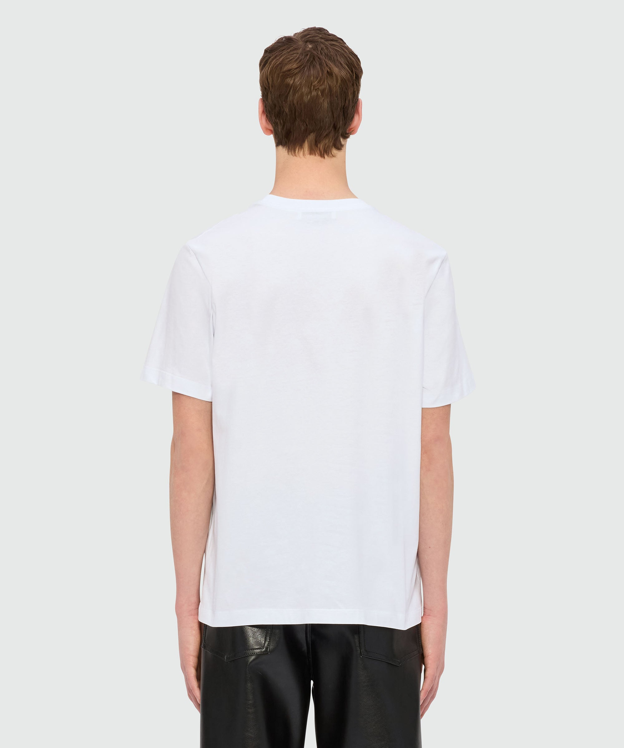 White jersey T-shirt with patch - 3