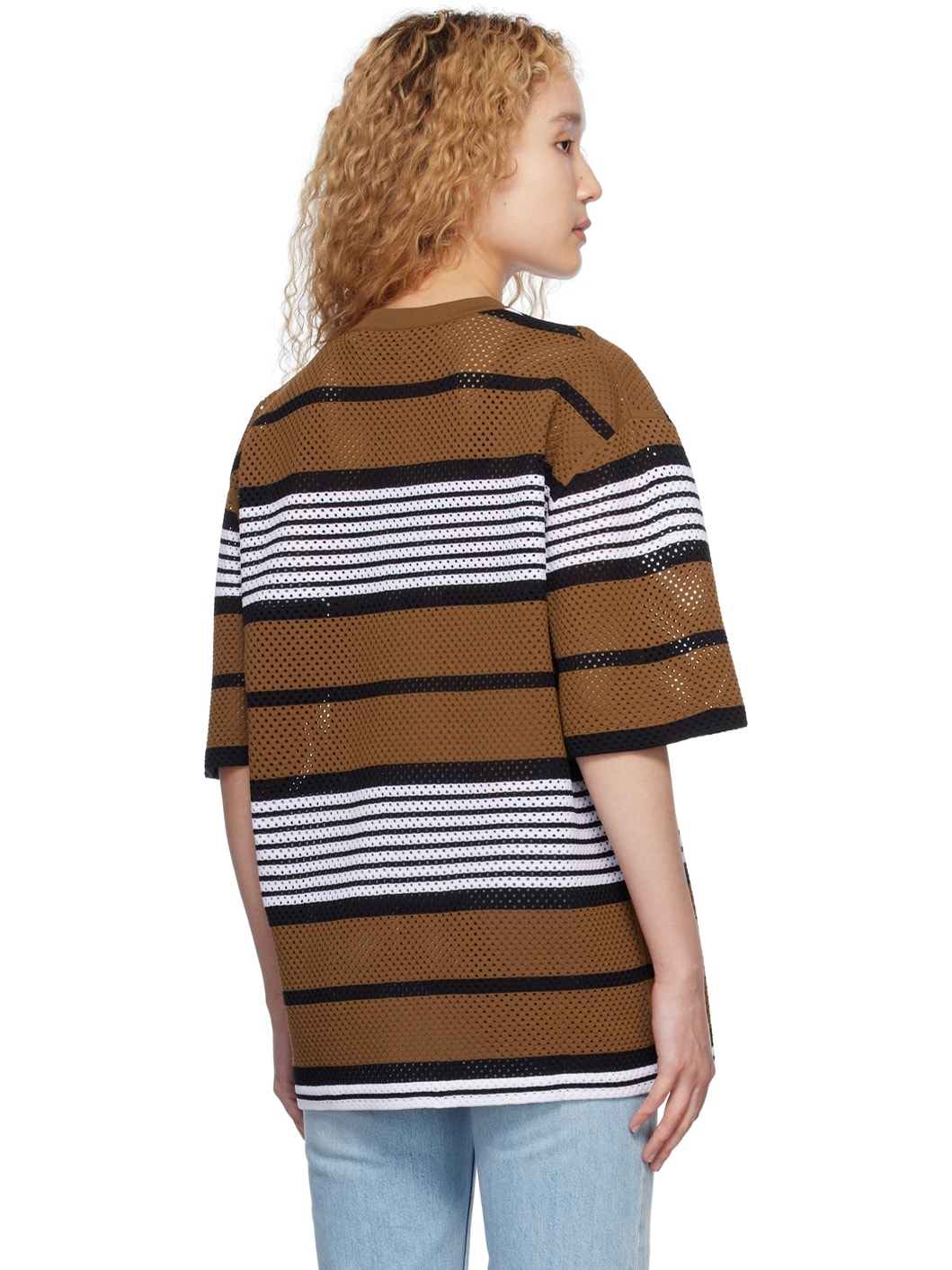 Brown Stripe Oversized T-Shirt - 3