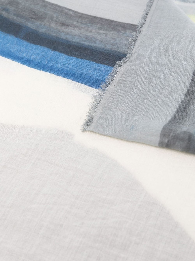 abstract-print frayed-edge scarf 3