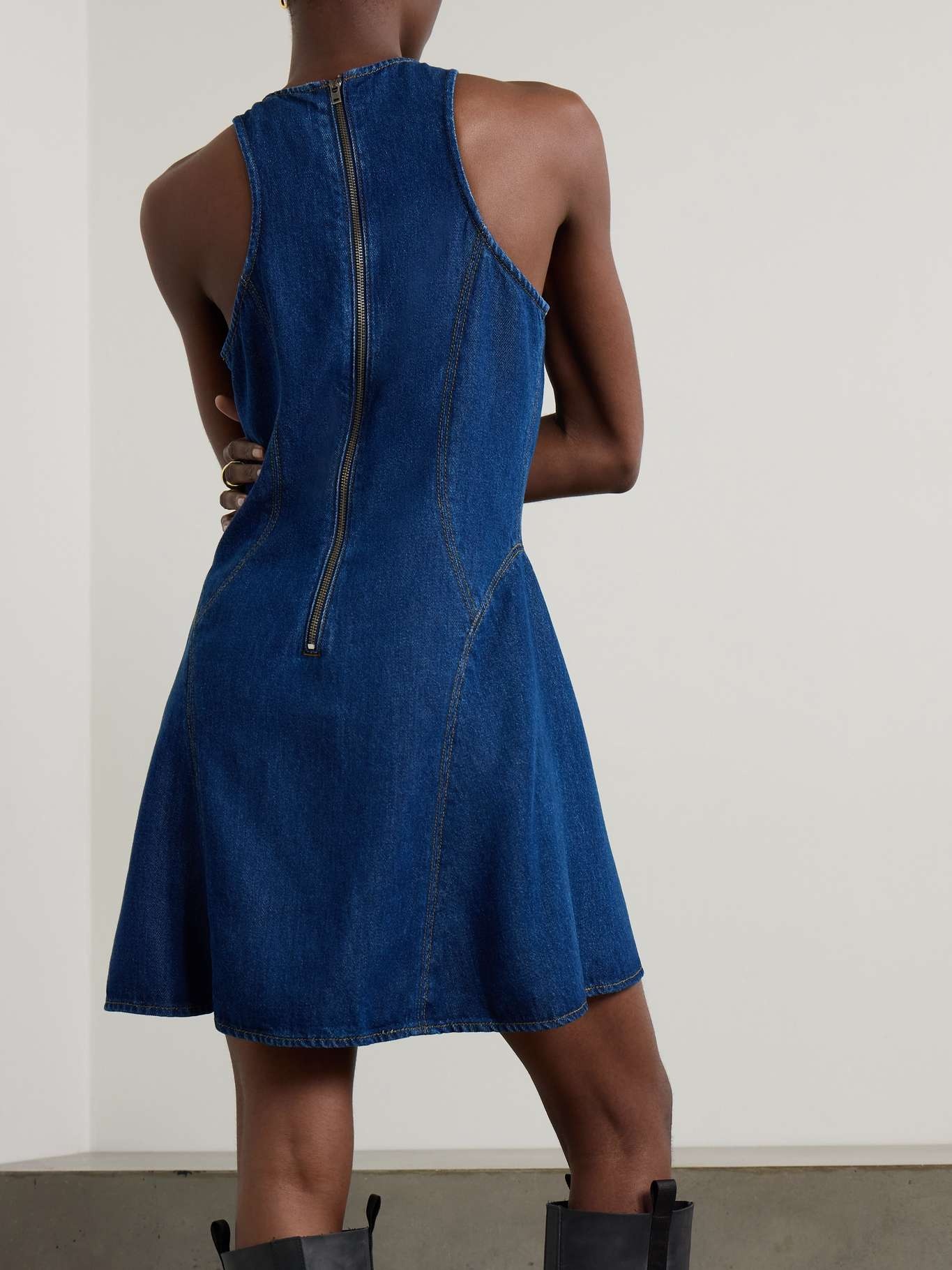 Denim mini dress - 3