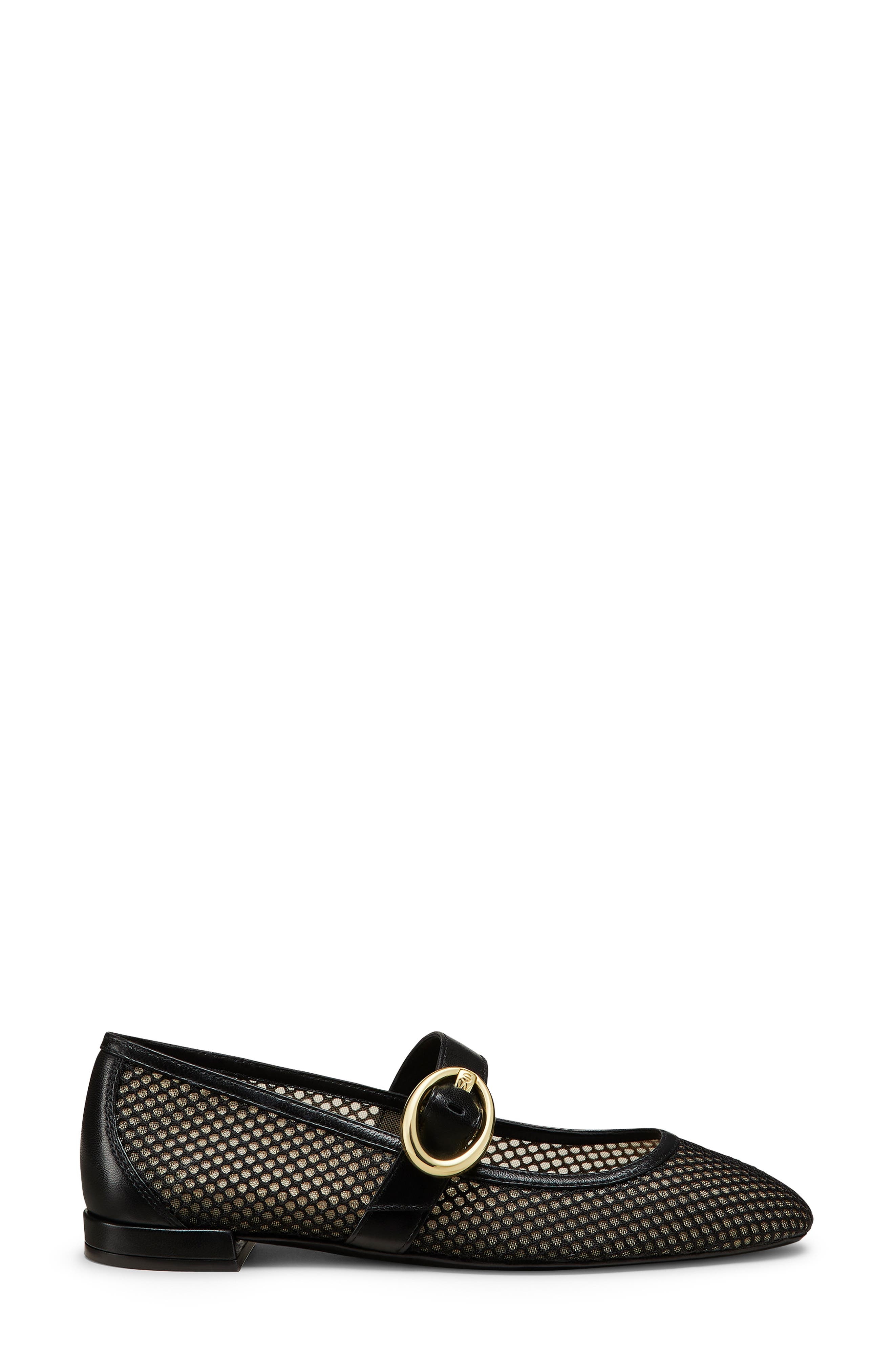 Stuart Weitzman Arabella Mary Jane Flat in Black at Nordstrom - 3