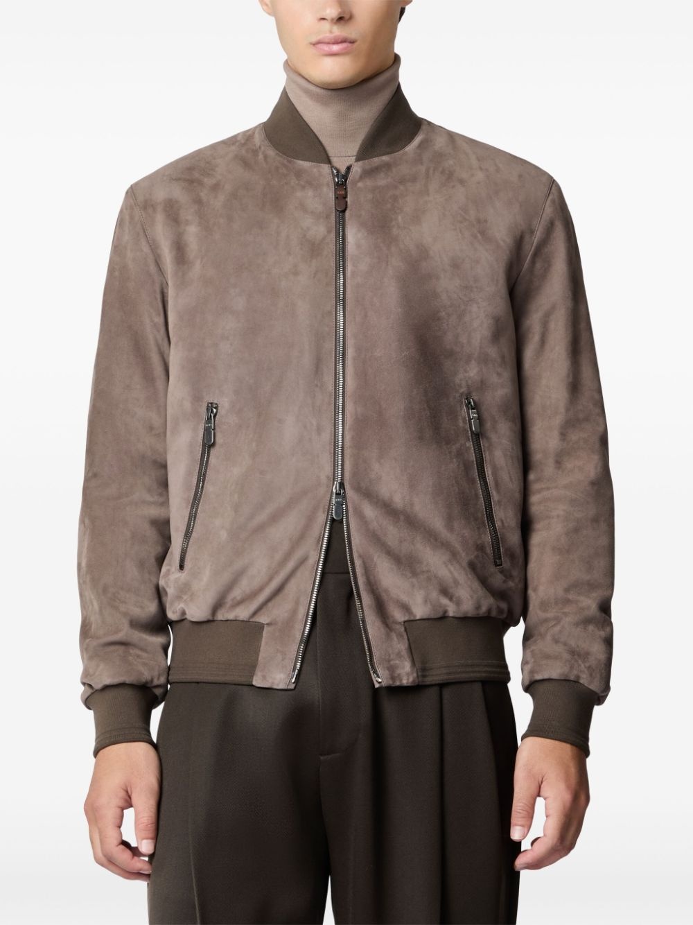 suede bomber jacket - 2