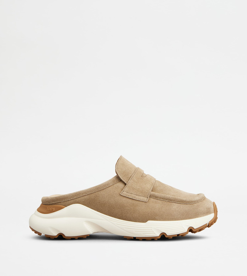 SPORTY MULES IN SUEDE - BROWN 1