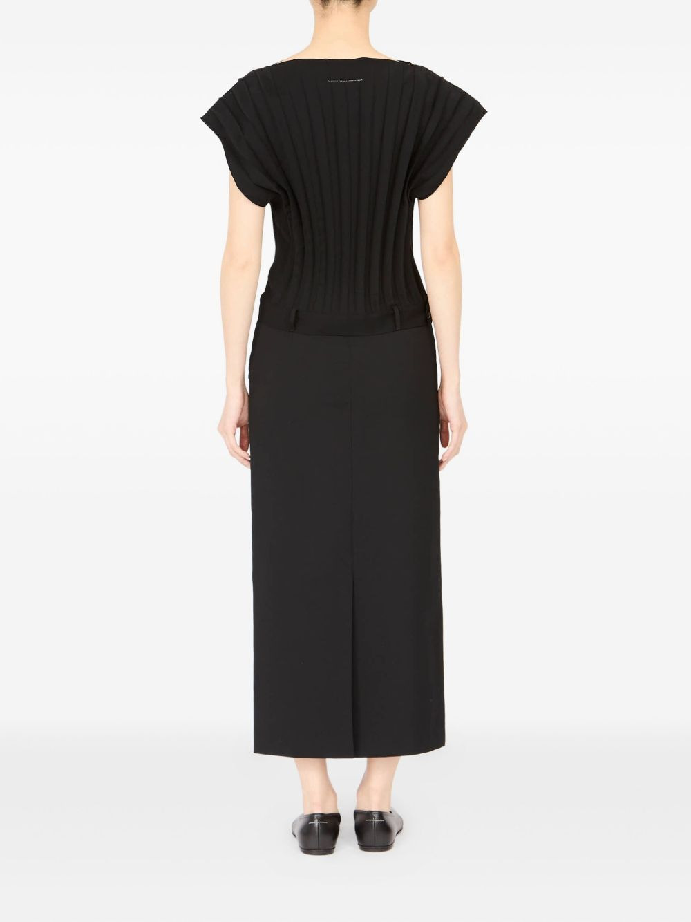 pleated short-sleeved top - 4