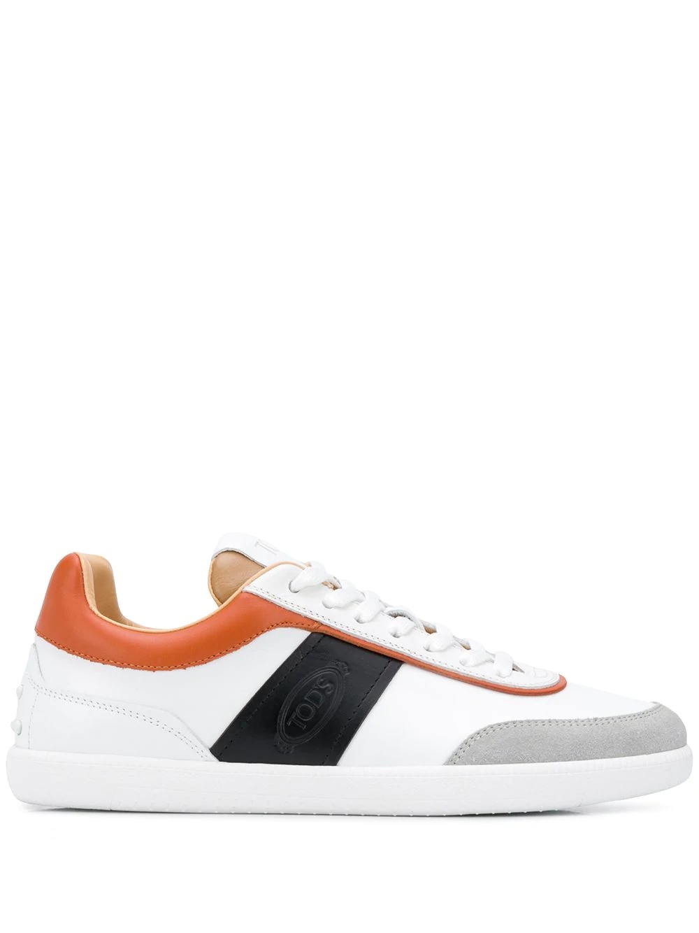 panelled-design low-top sneakers - 1