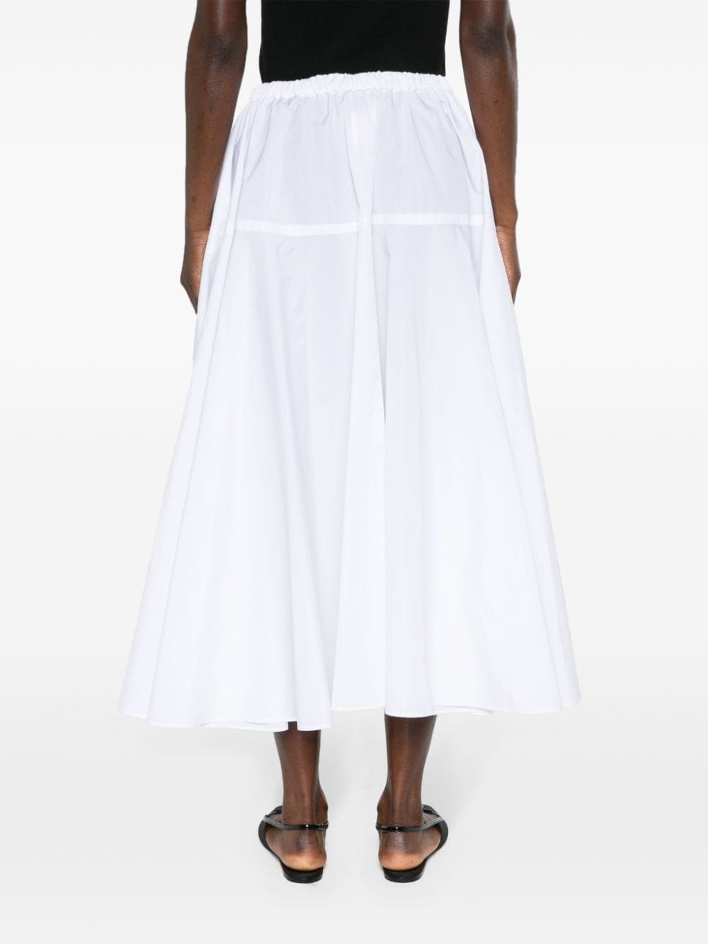 high-waist faille maxi skirt - 4