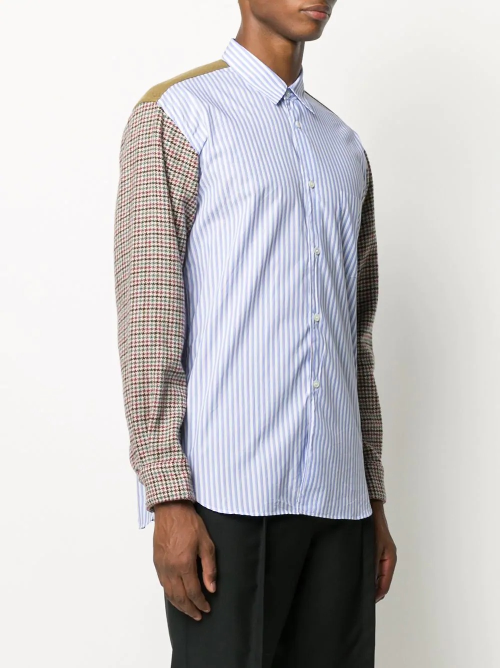 houndstooth sleeve shirt - 3