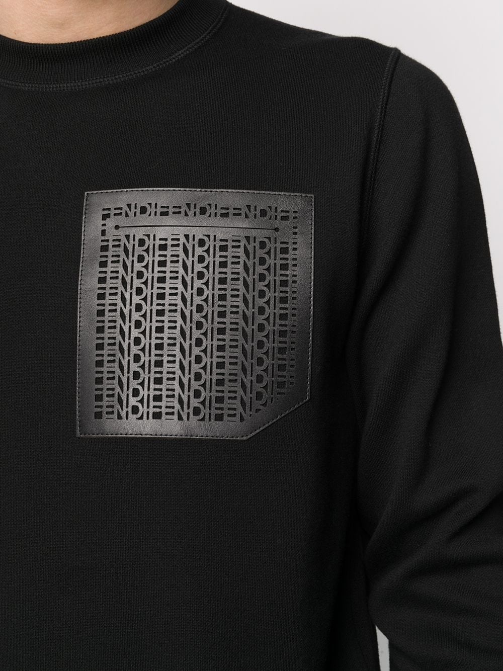 laser cut panel sweatshirt - 5