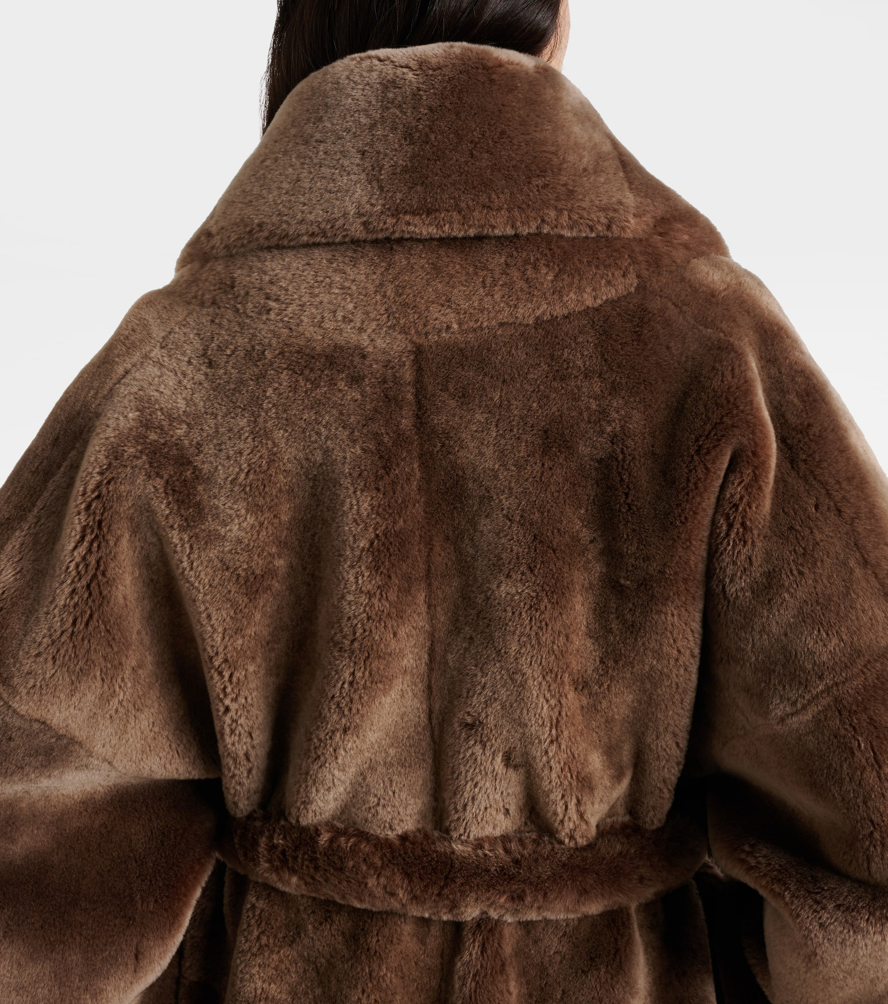 Lucja shearling wrap coat - 6