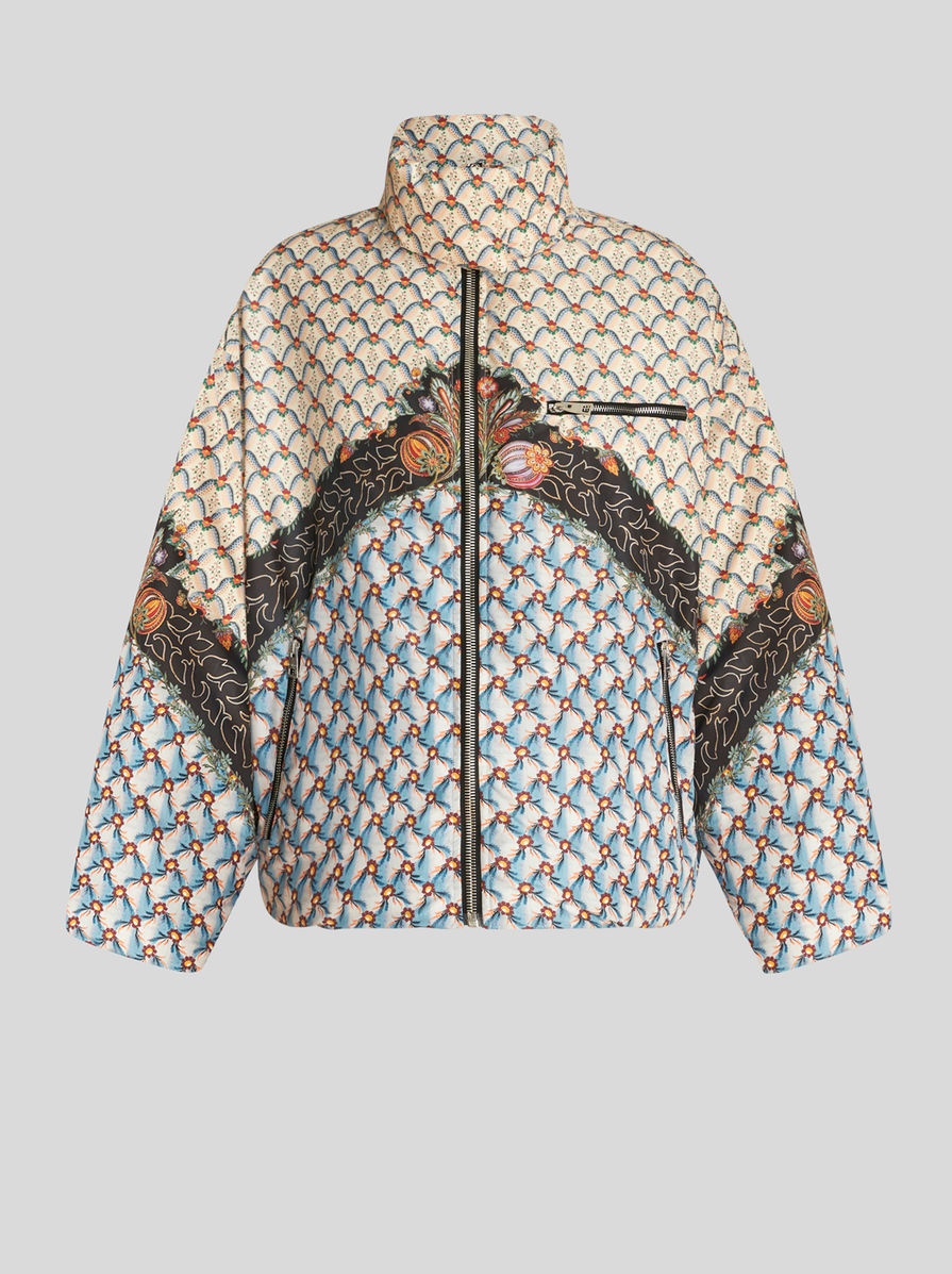SHORT DOWN JACKET WITH PRINT - 1