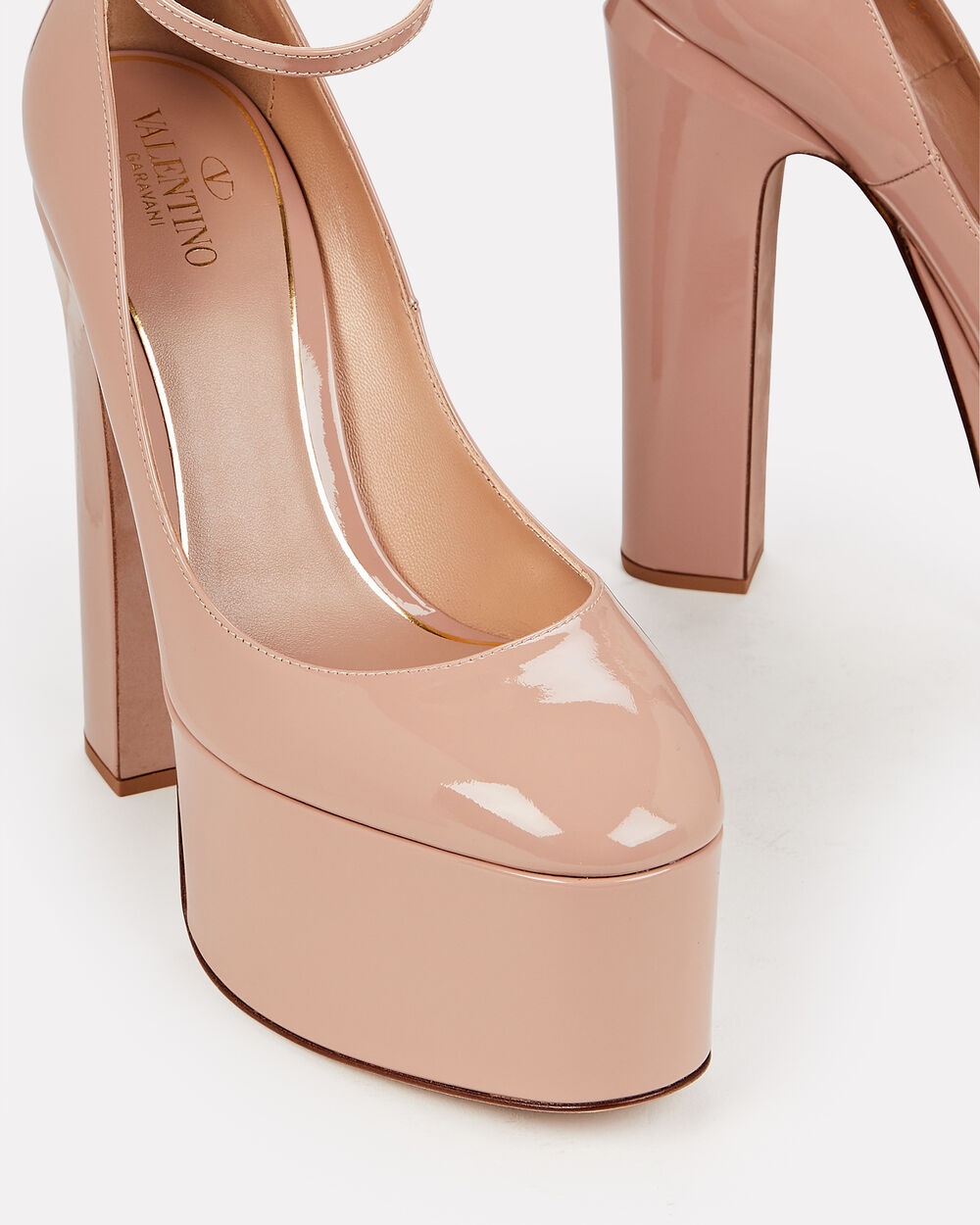 Tan-Go Patent Leather Platform Pumps - 4