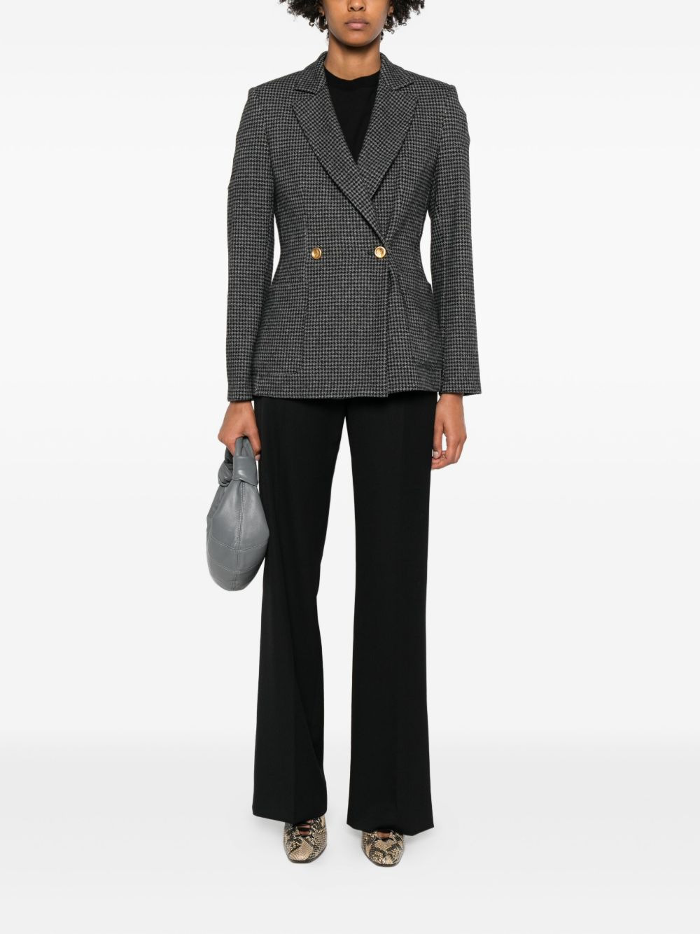houndstooth double-breasted blazer - 2