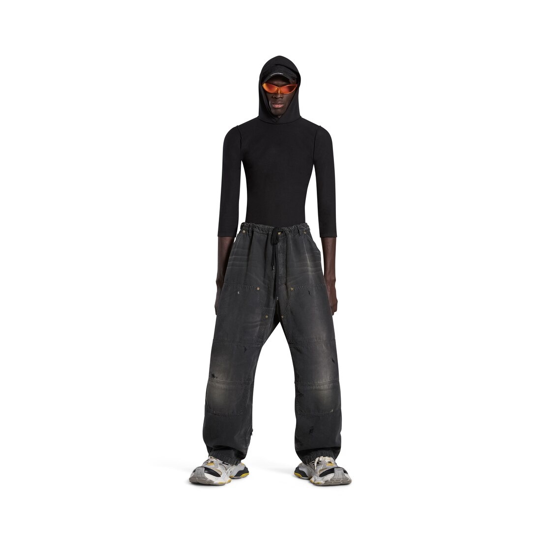 Men's Double Knee Pants in Black - 2