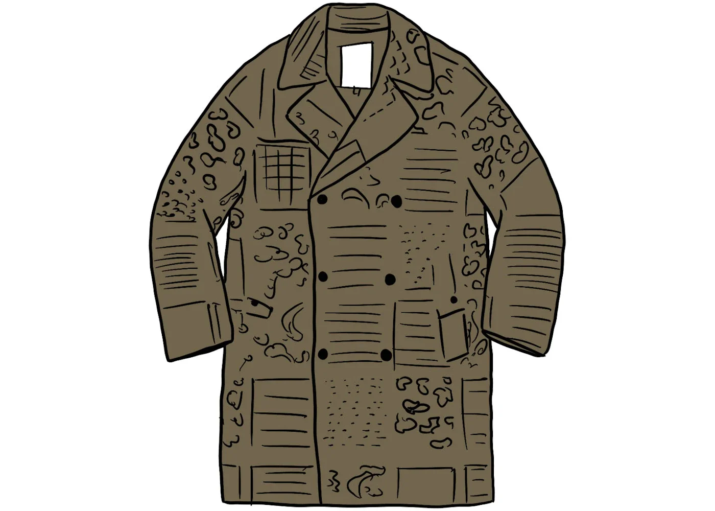 Supreme Military Trench Coat Olive Paisley - 1