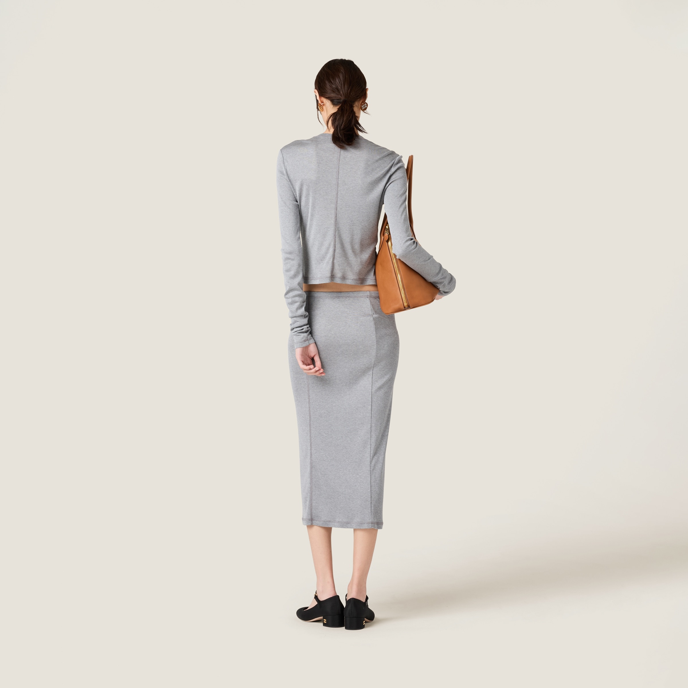 Jersey silk top with logo - 3