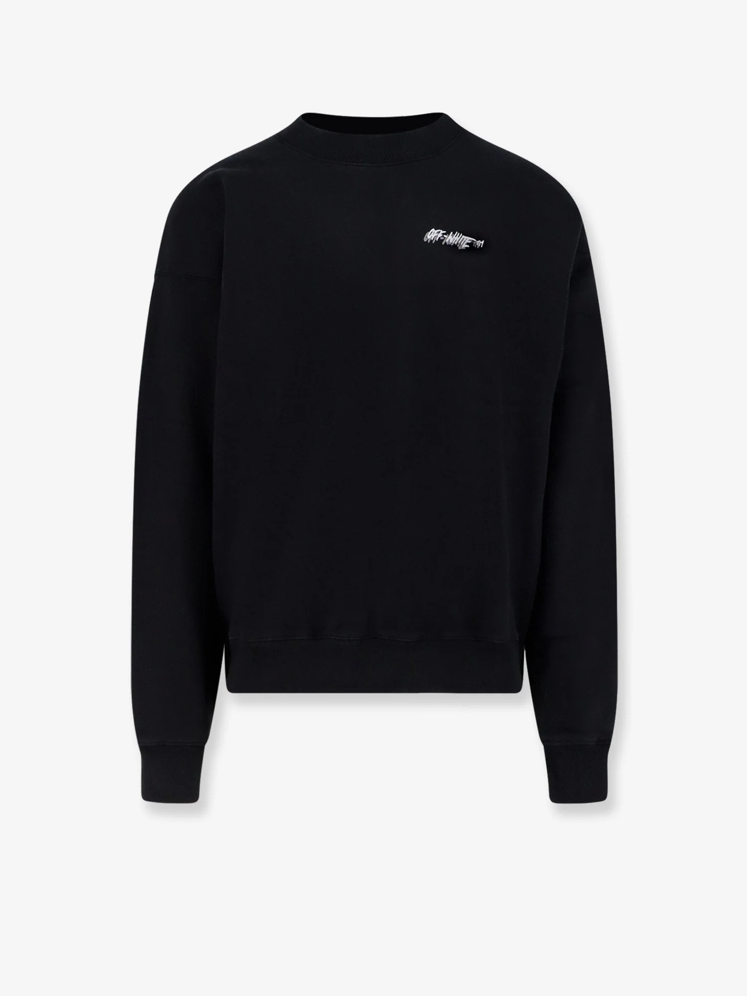 Off White Cotton Sweatshirt - 1