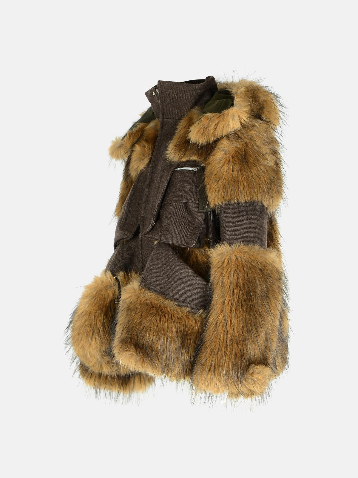 BROWN WOOL JACKET - 2