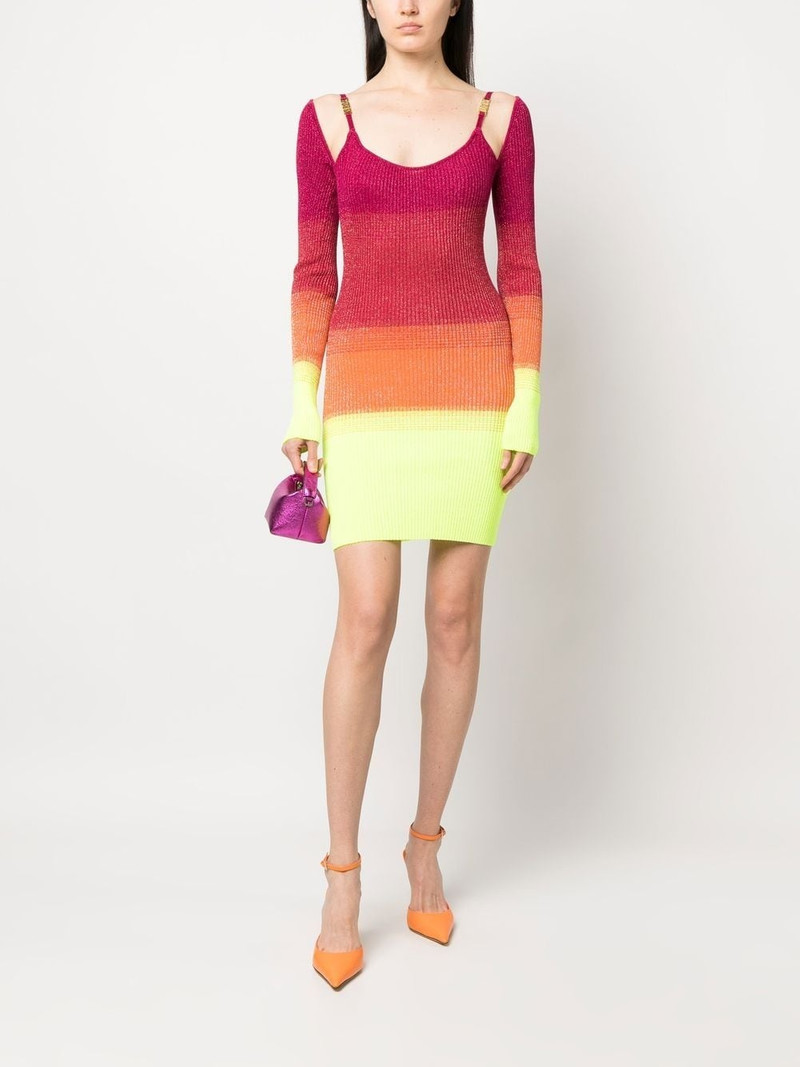 GCDS knitted striped mini dress outlook