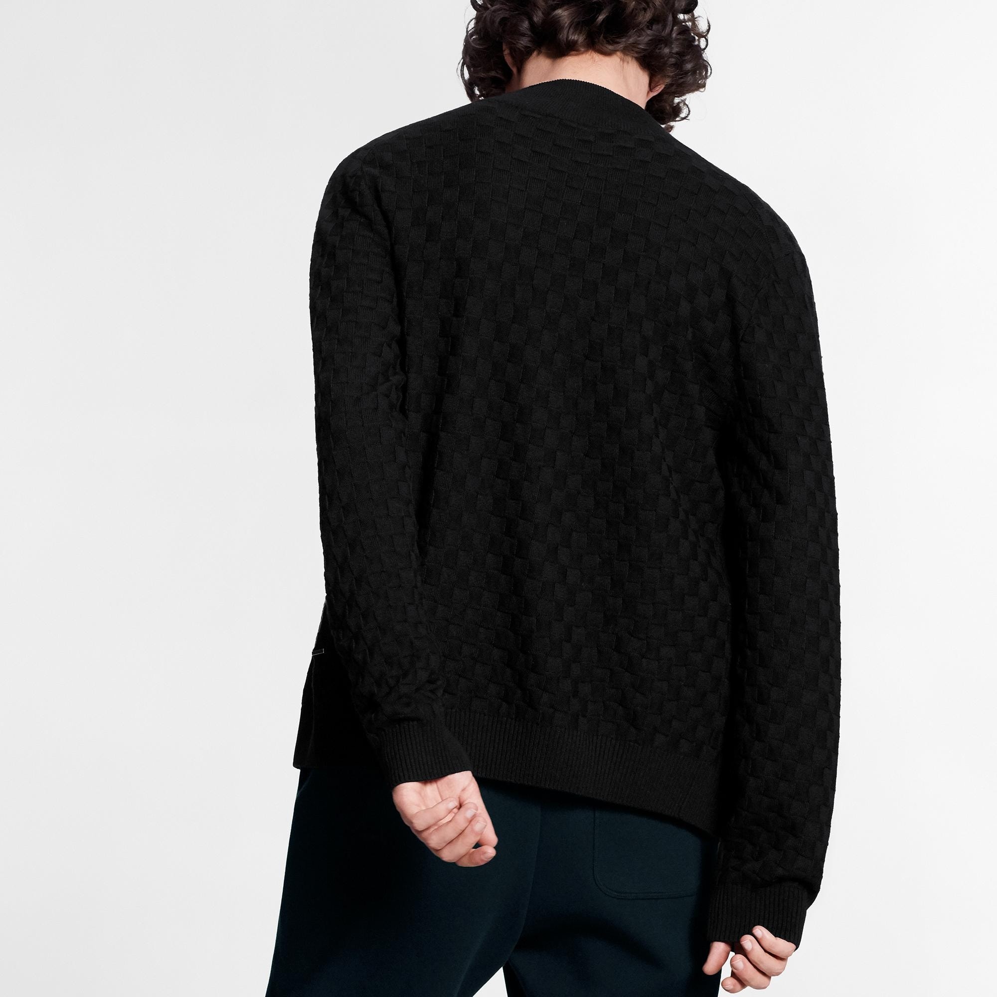 Damier Signature Zip-Through Cardigan - 4