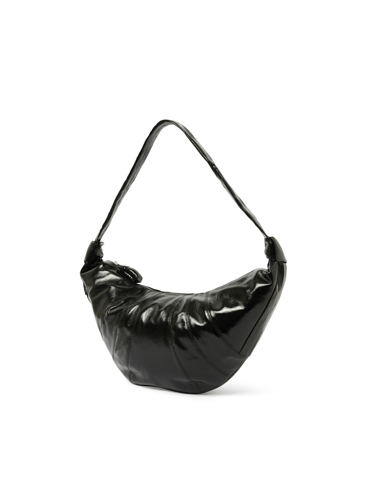 Large Croissant Bag in Black - 2