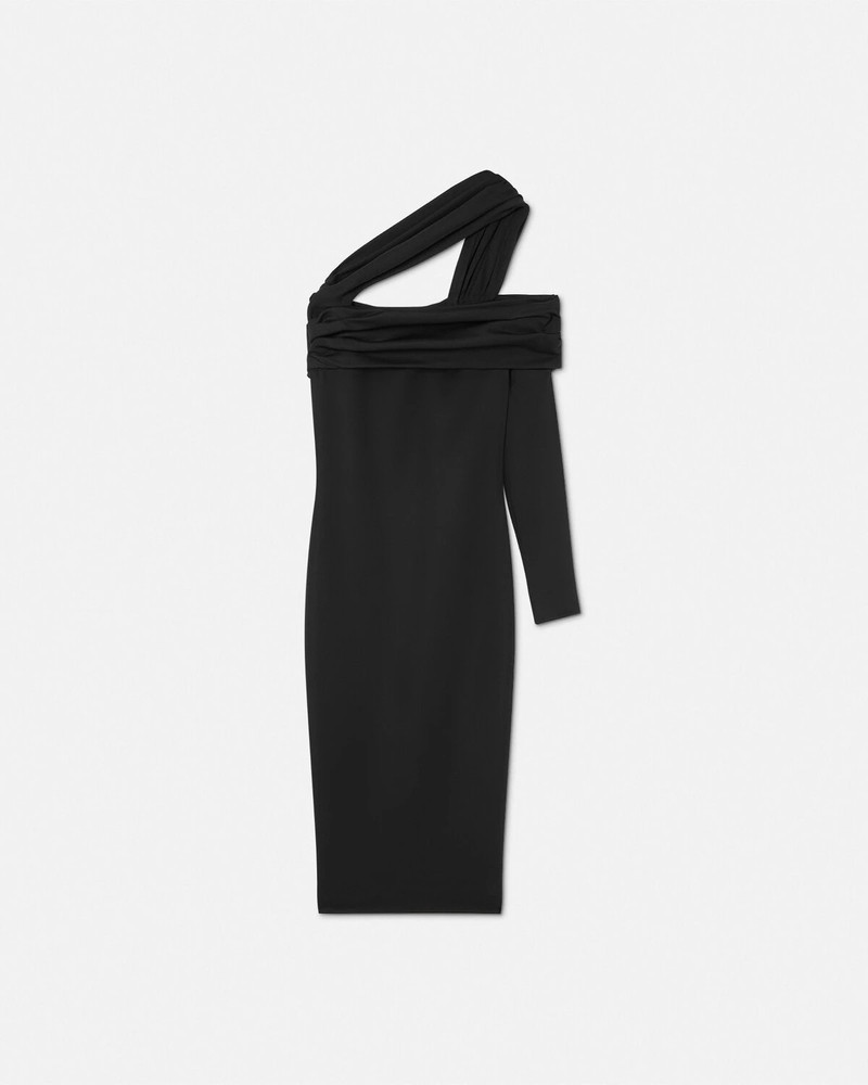 One-Shoulder Gathered Midi Dress - 1