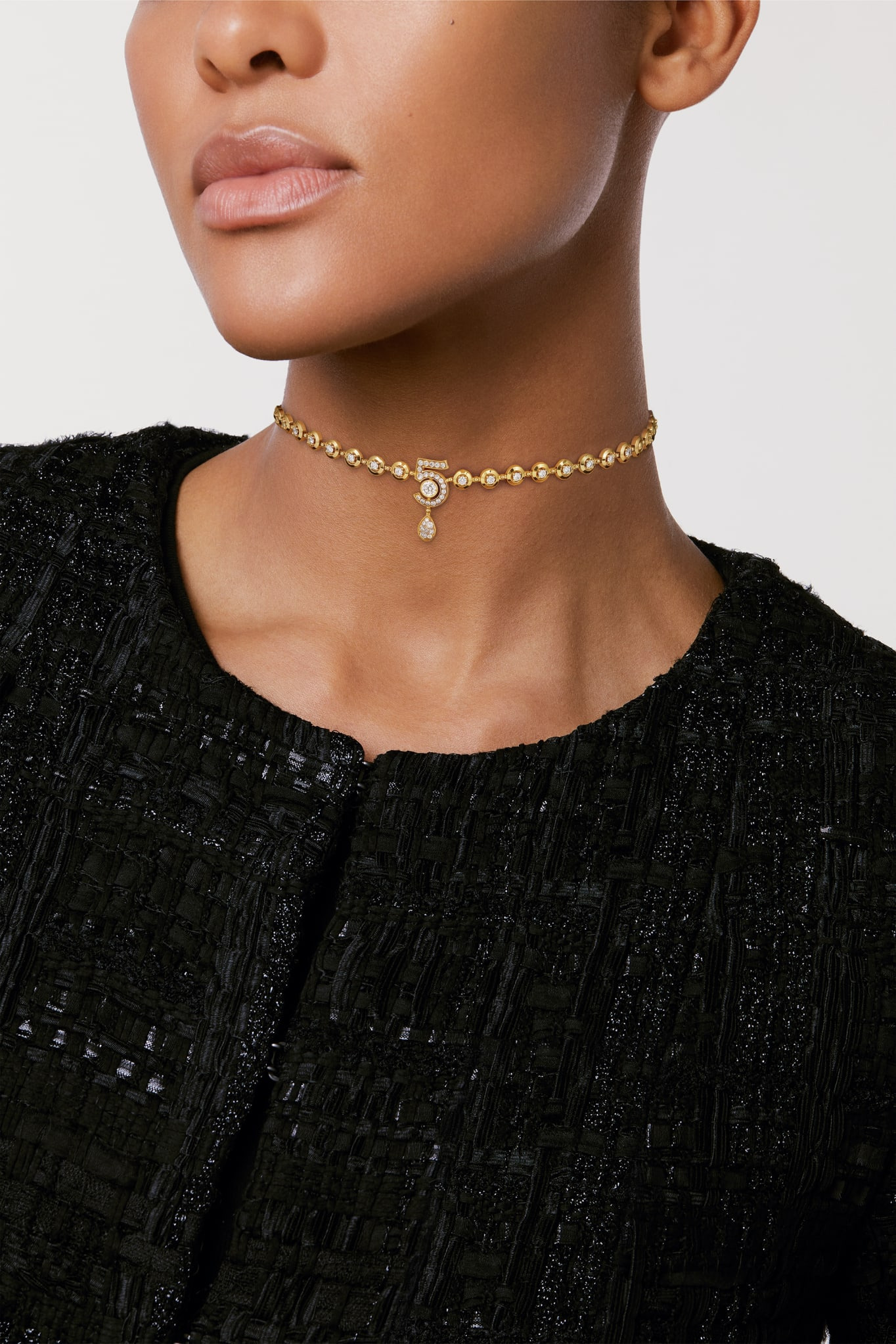 Eternal N°5 diamond line necklace - 5