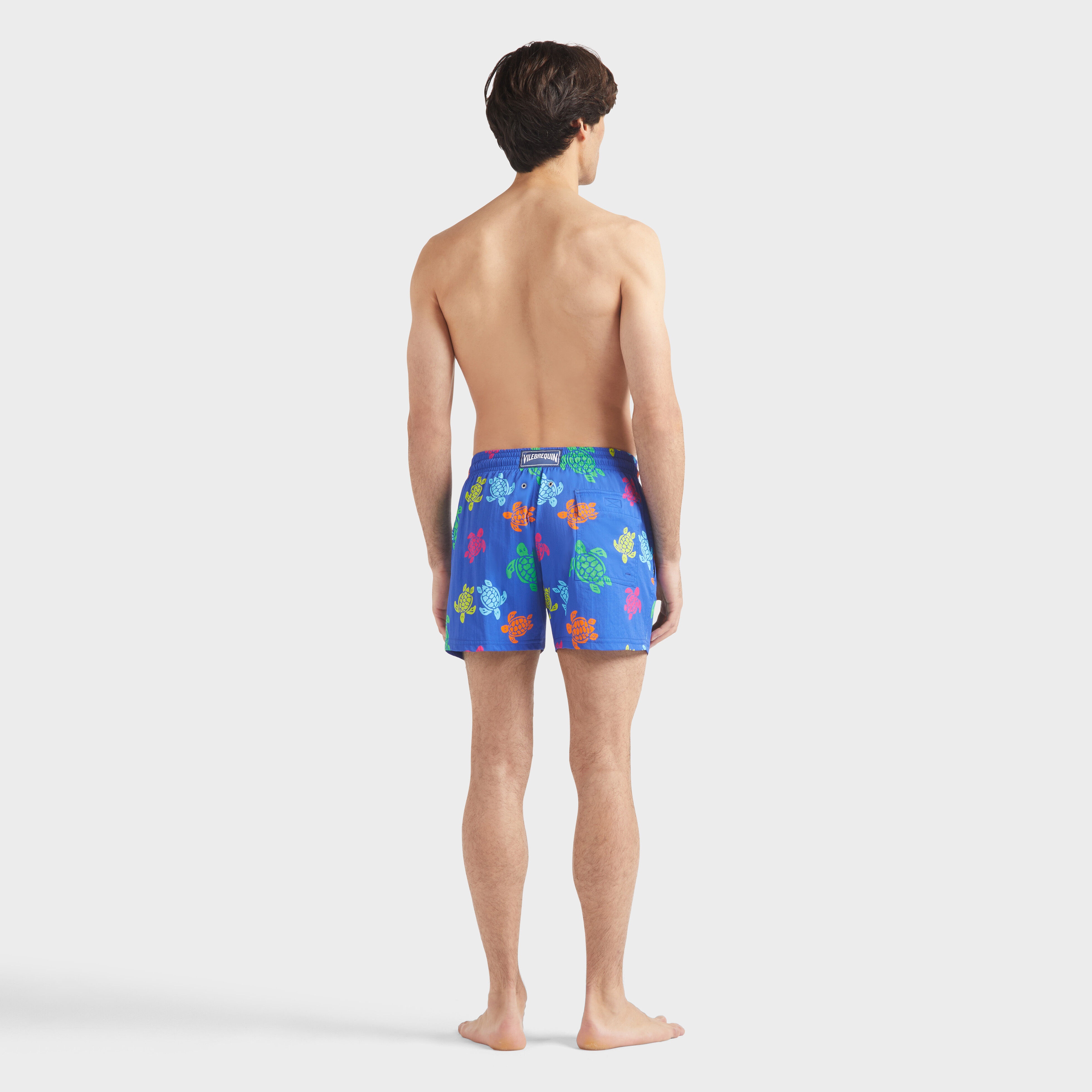 Men Stretch Swim Trunks Tortues Multicolores - 4