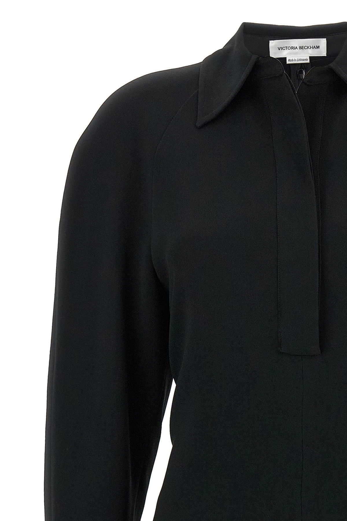 'Long Sleeve Polo Collar Midi' dress - 3