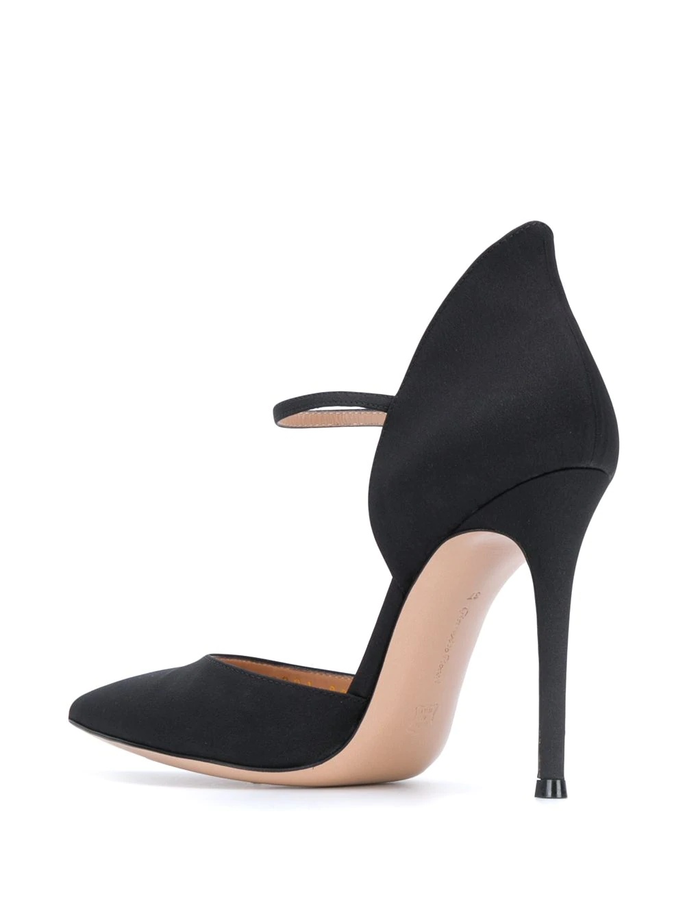 point-toe satin pumps - 3