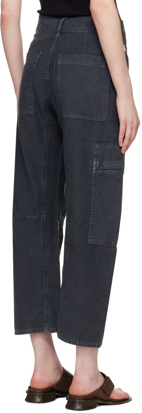 Black Marcelle Low Slung Cargo Pants - 3
