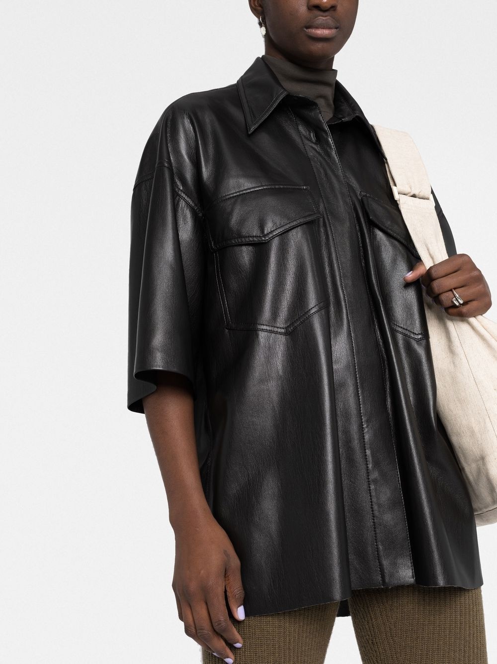 Roque faux-leather shirt - 3